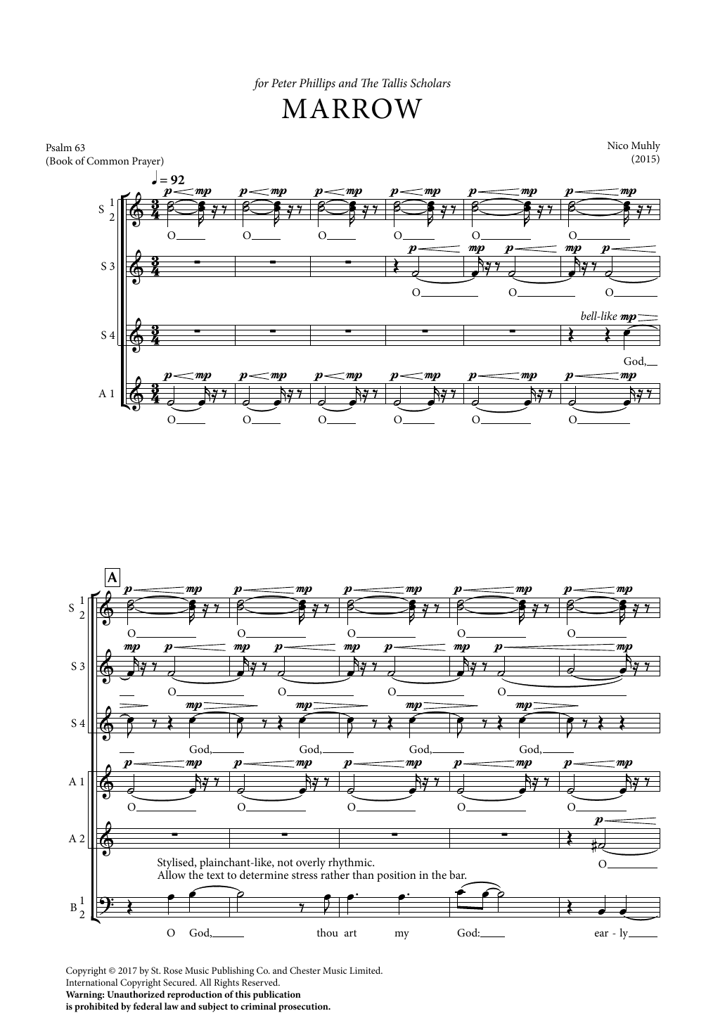 Marrow (SATB Choir) von Nico Muhly