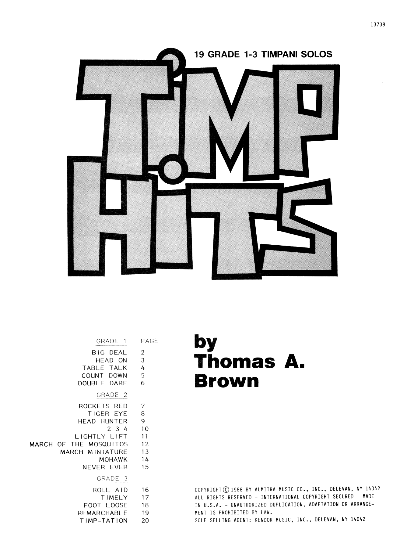 Timp Hits (Percussion Solo) von Thomas Brown