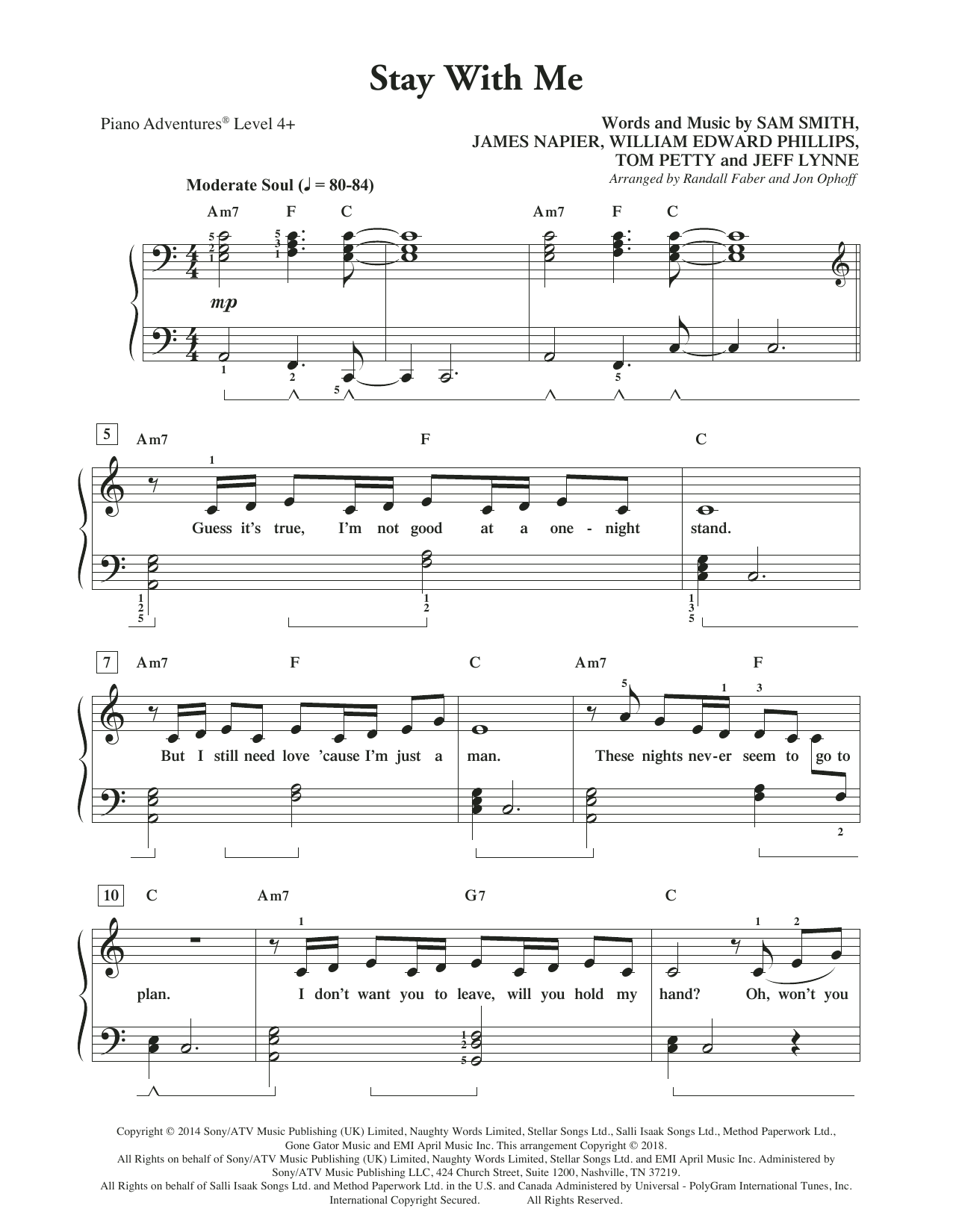 Stay with Me (Piano Adventures) von Randall Faber & Jon Ophoff