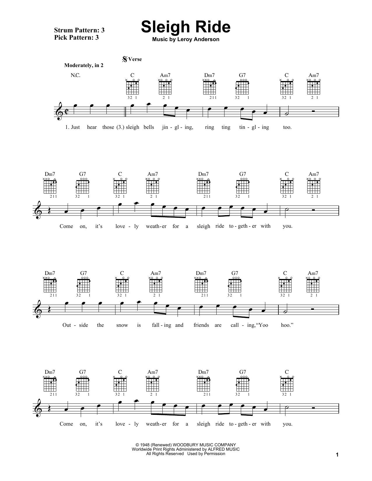 Sleigh Ride (Easy Guitar) von Leroy Anderson