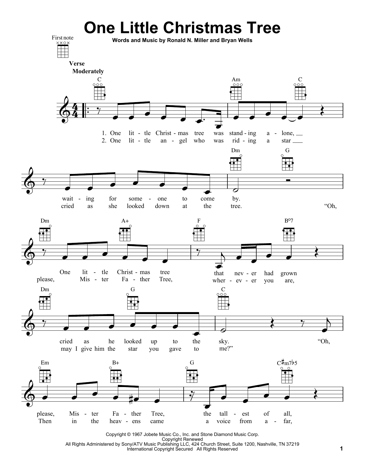 One Little Christmas Tree (Ukulele) von Stevie Wonder