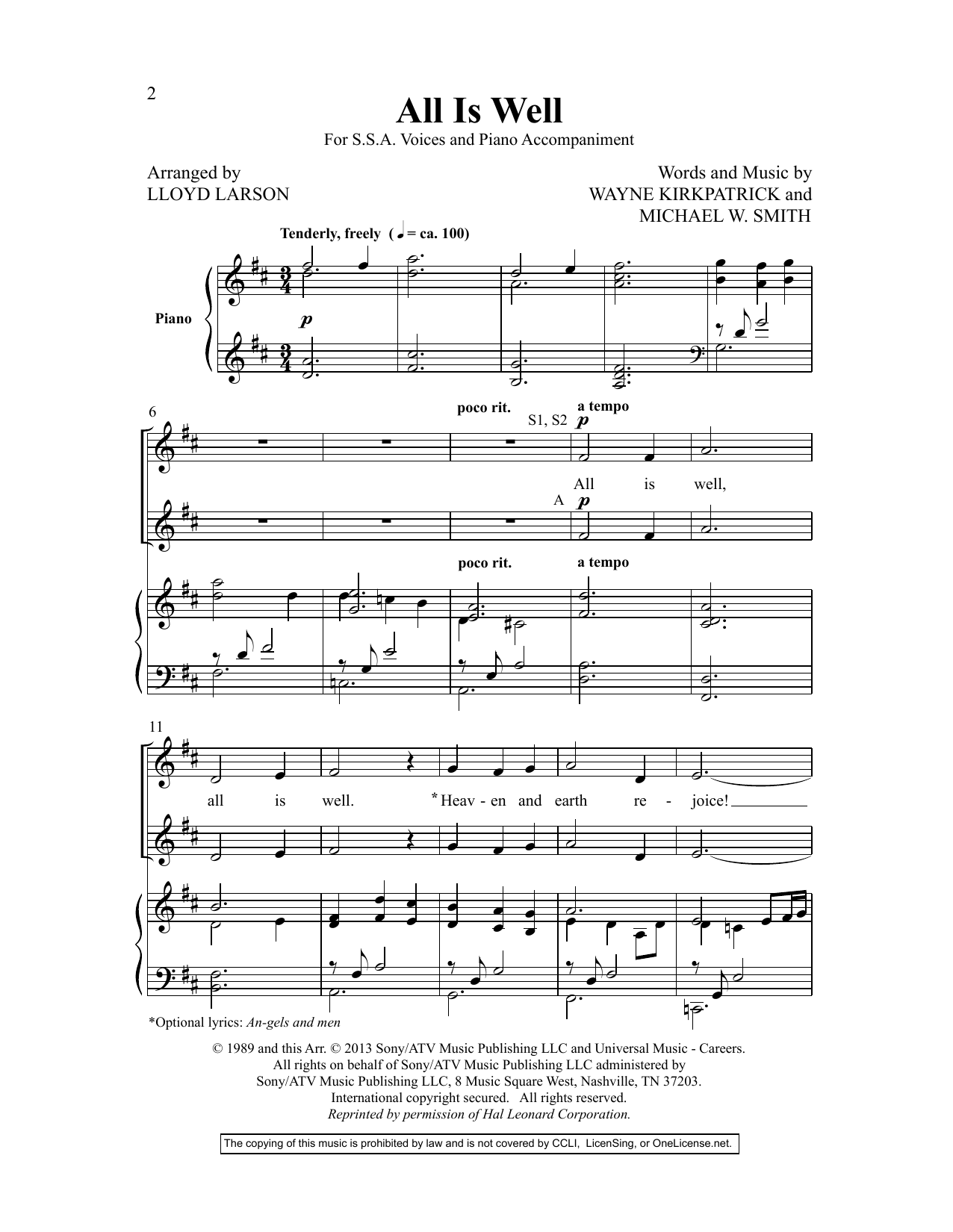 Women In Song IV (SSA Choir) von Lloyd Larson
