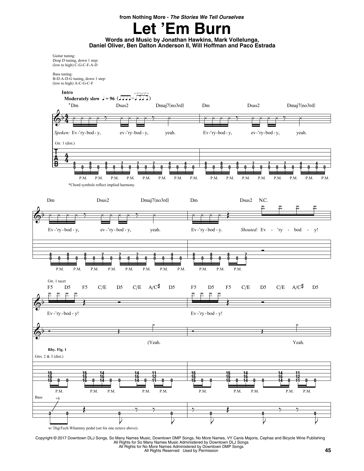 Let 'Em Burn (Guitar Rhythm Tab) von Nothing More