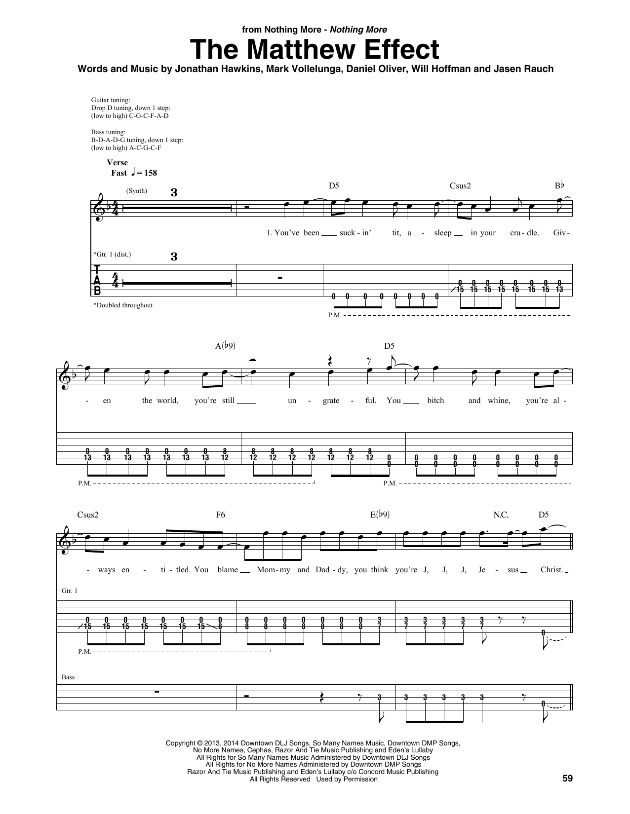 The Matthew Effect (Guitar Rhythm Tab) von Nothing More