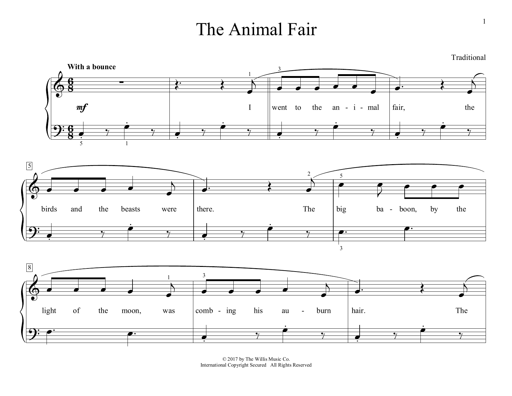 The Animal Fair (arr. Christopher Hussey) (Educational Piano) von Traditional