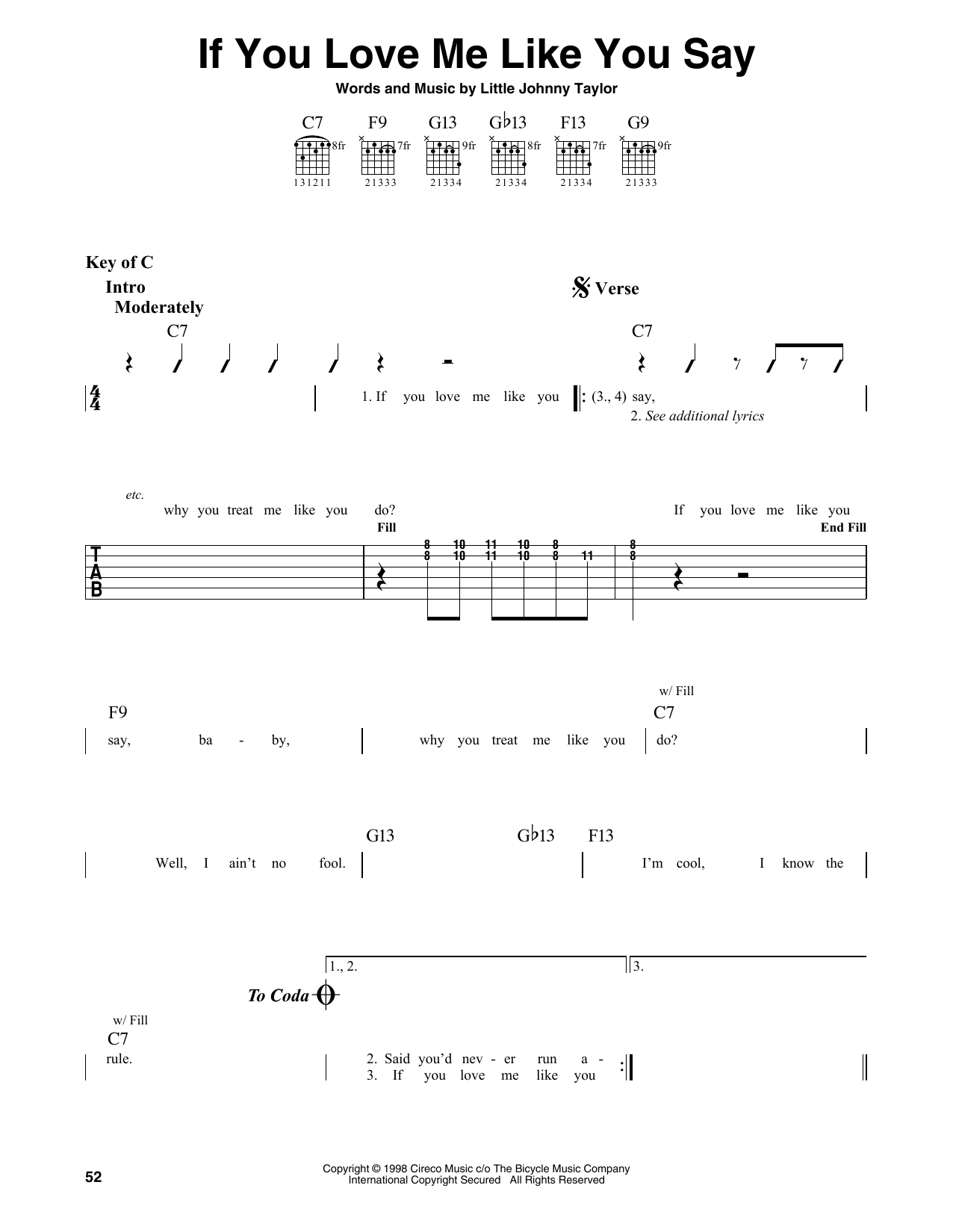 If You Love Me Like You Say (Guitar Lead Sheet) von Albert Collins