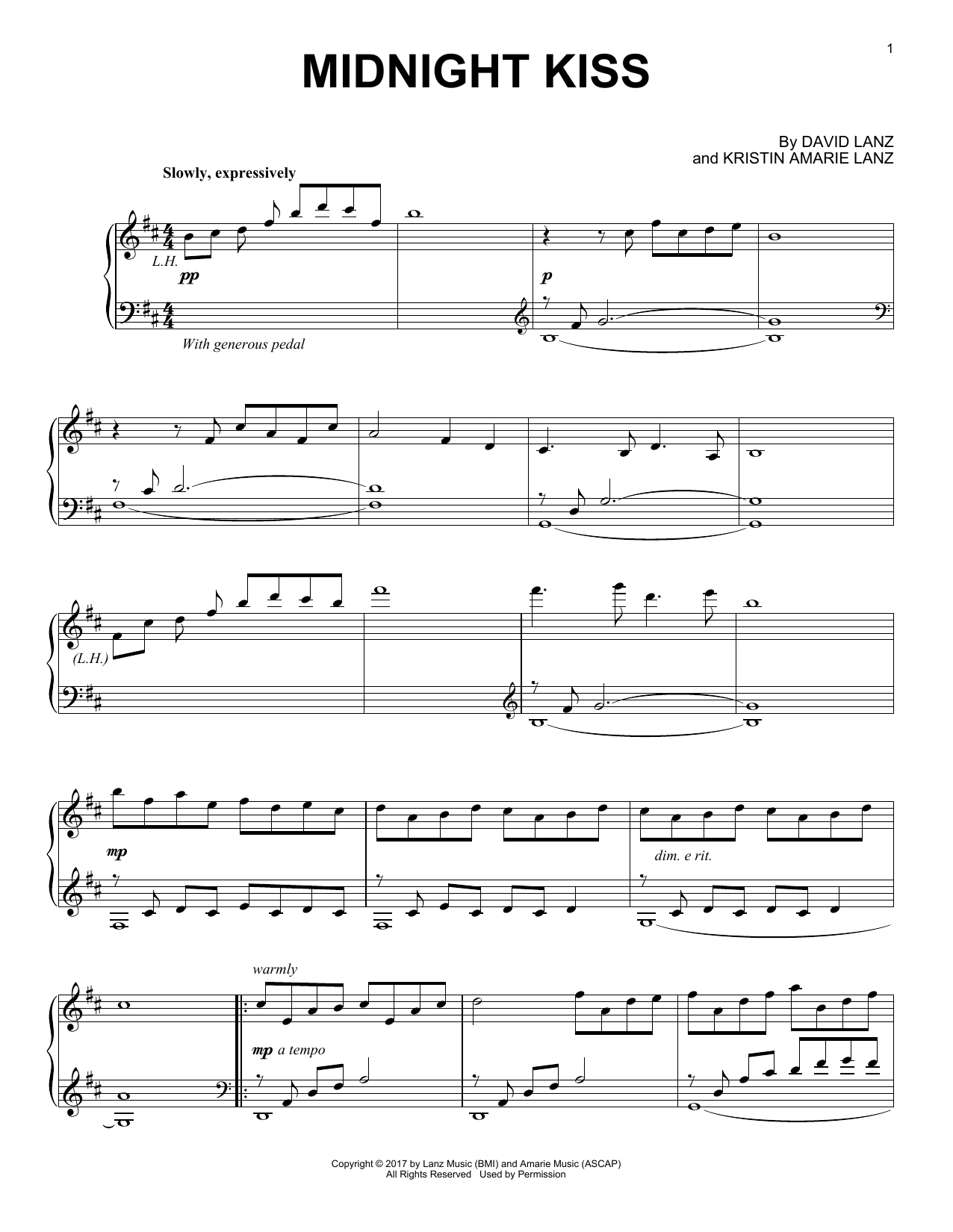 Midnight Kiss (Piano Solo) von David Lanz