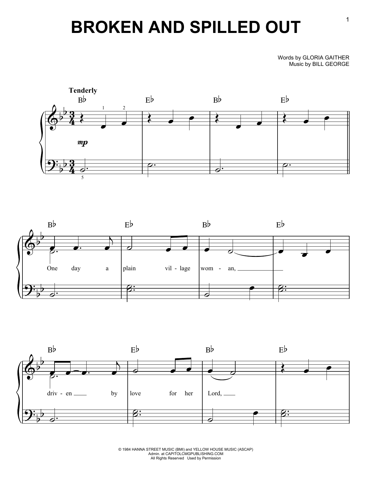 Broken And Spilled Out (Easy Piano) von Steve Green