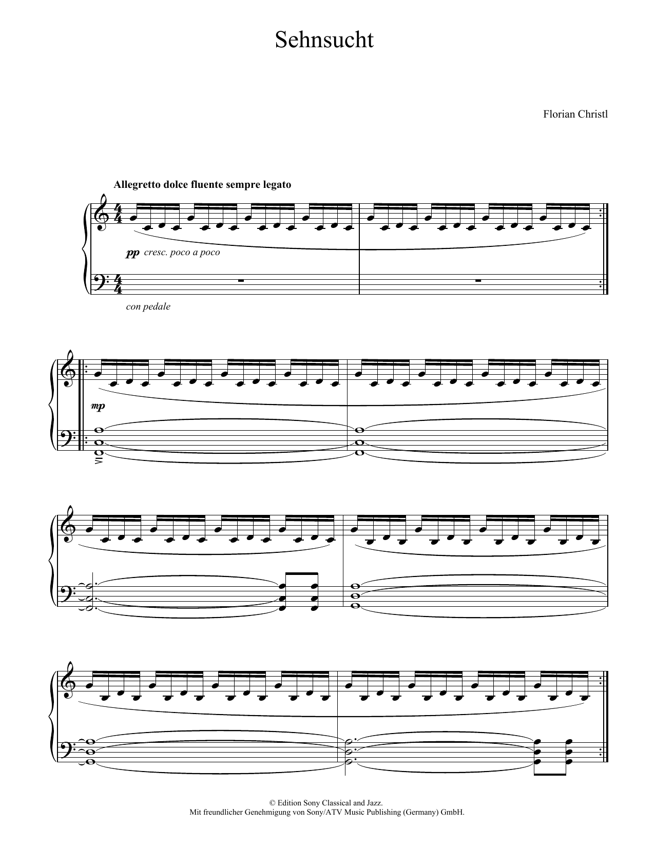 Sehnsucht (Piano Solo) von Florian Christl