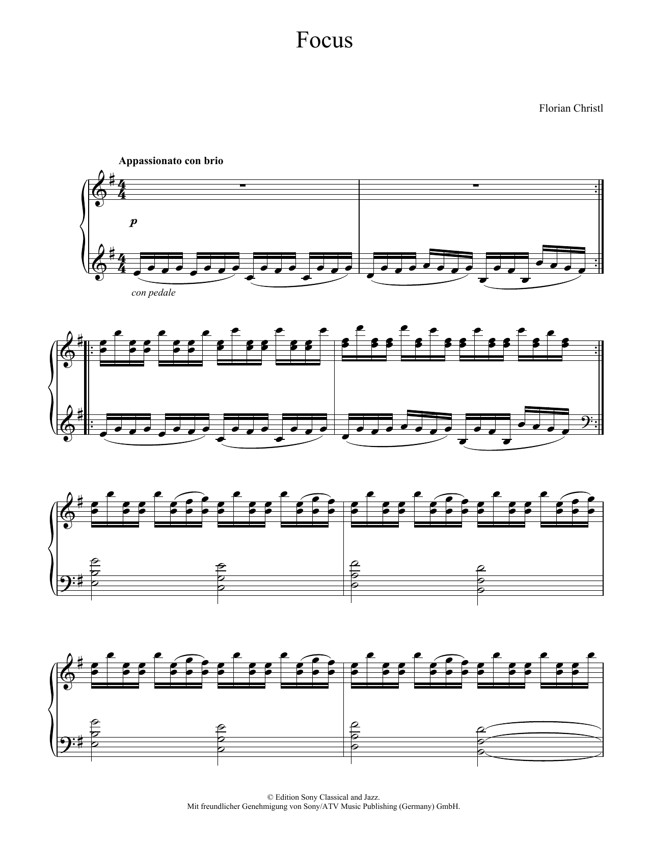 Focus (Piano Solo) von Florian Christl