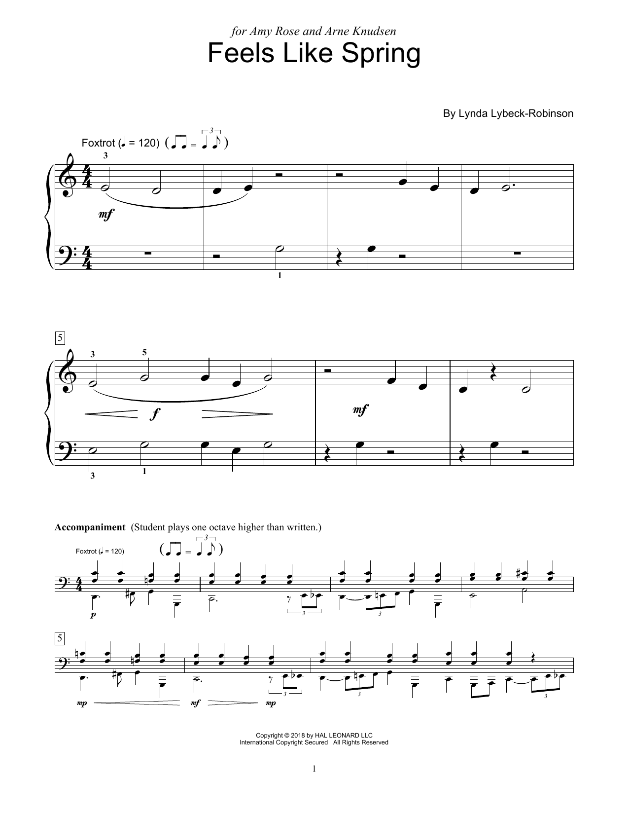 Feels Like Spring (Educational Piano) von Lynda Lybeck-Robinson