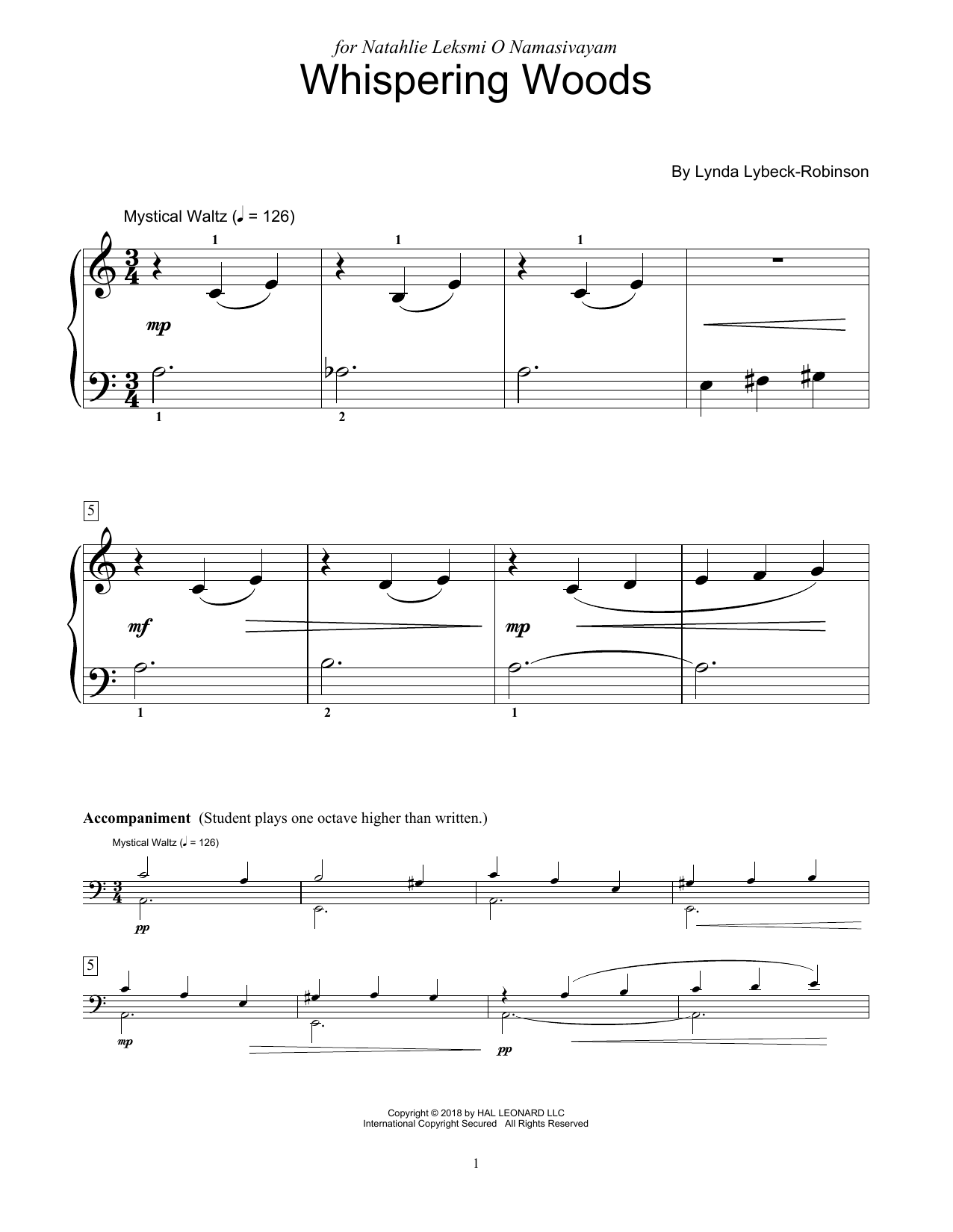 Whispering Woods (Educational Piano) von Lynda Lybeck-Robinson