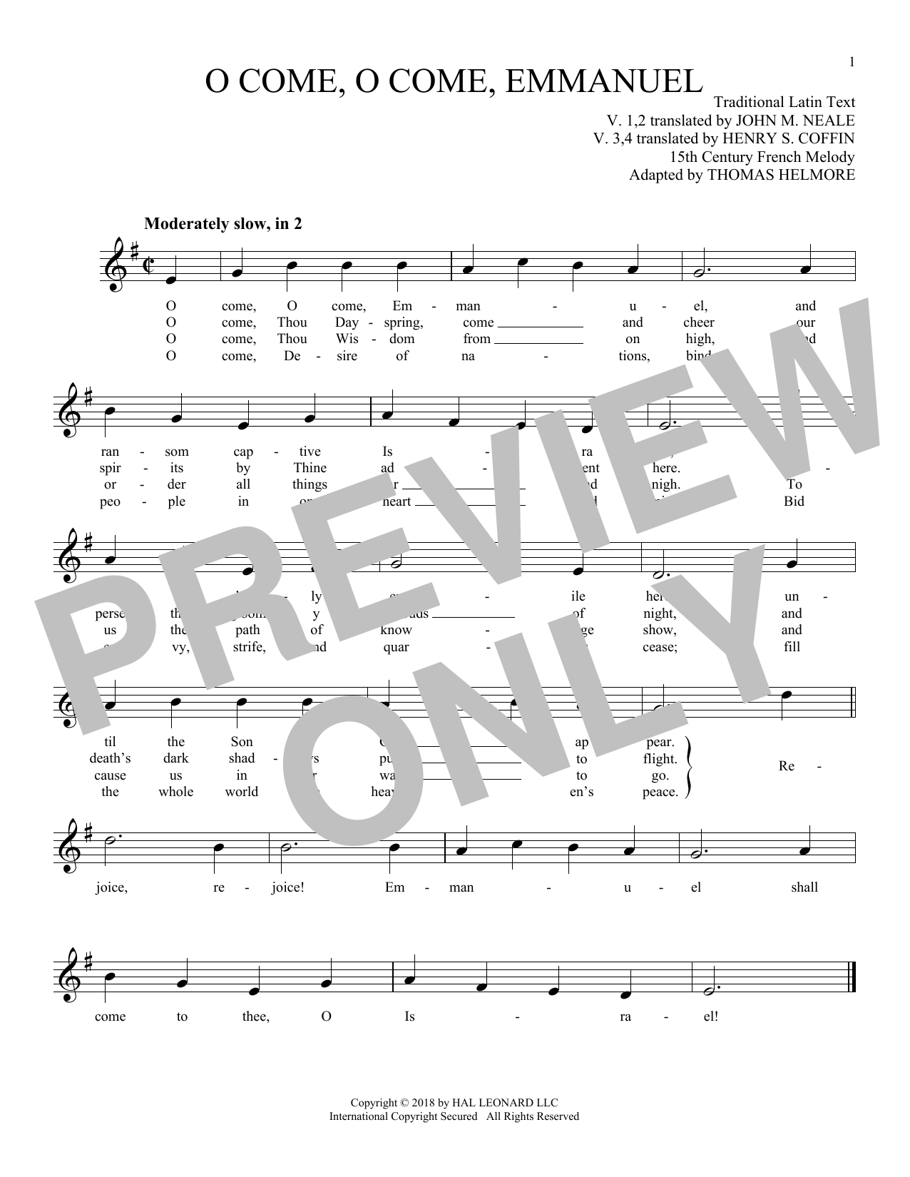 O Come, O Come, Emmanuel (Ocarina) von 15th Century French Melody