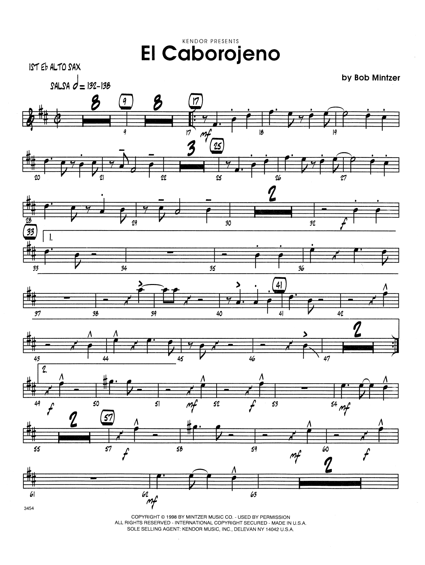 El Caborojeno - 1st Eb Alto Saxophone (Jazz Ensemble) von Bob Mintzer