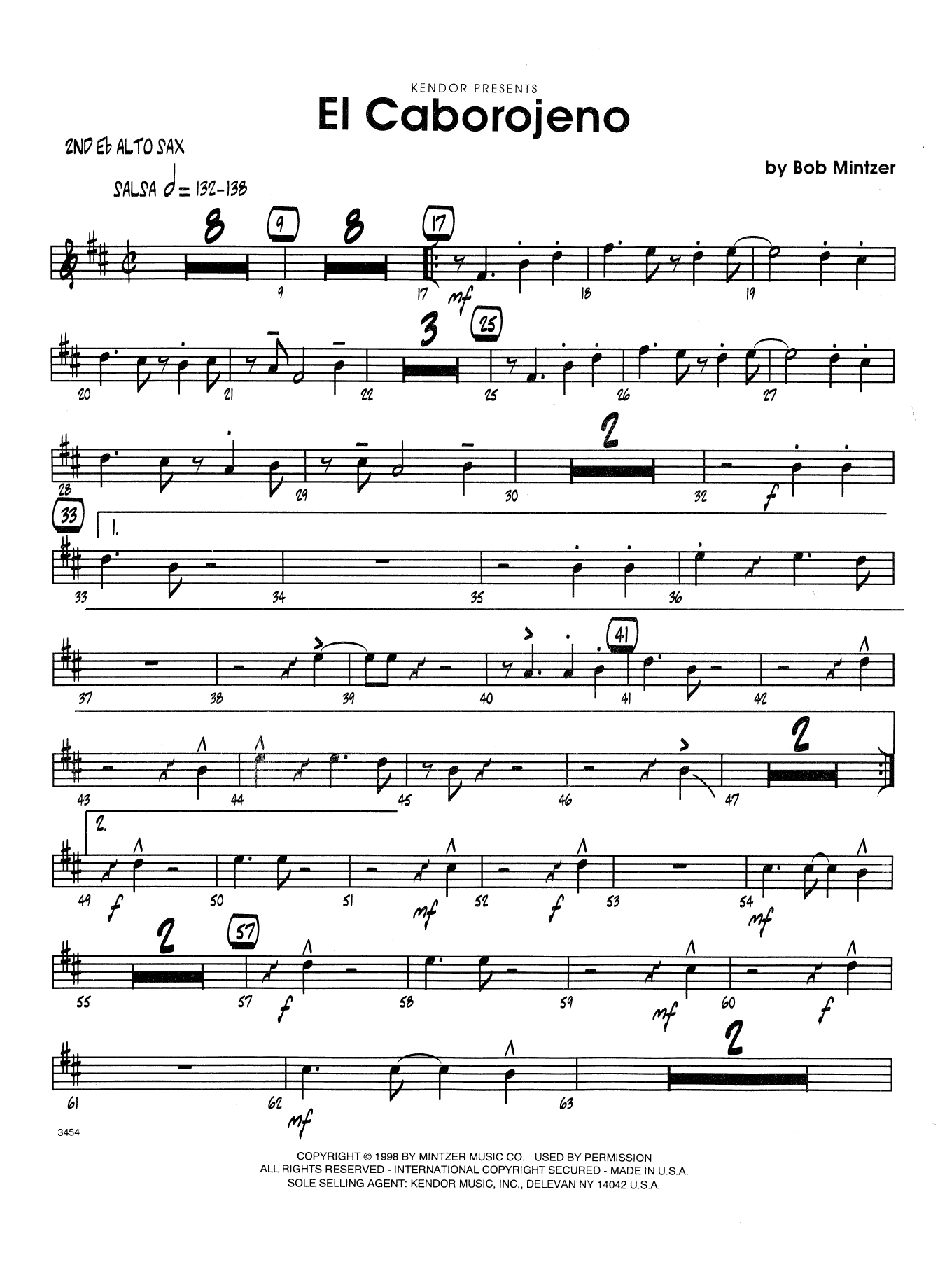 El Caborojeno - 2nd Eb Alto Saxophone (Jazz Ensemble) von Bob Mintzer