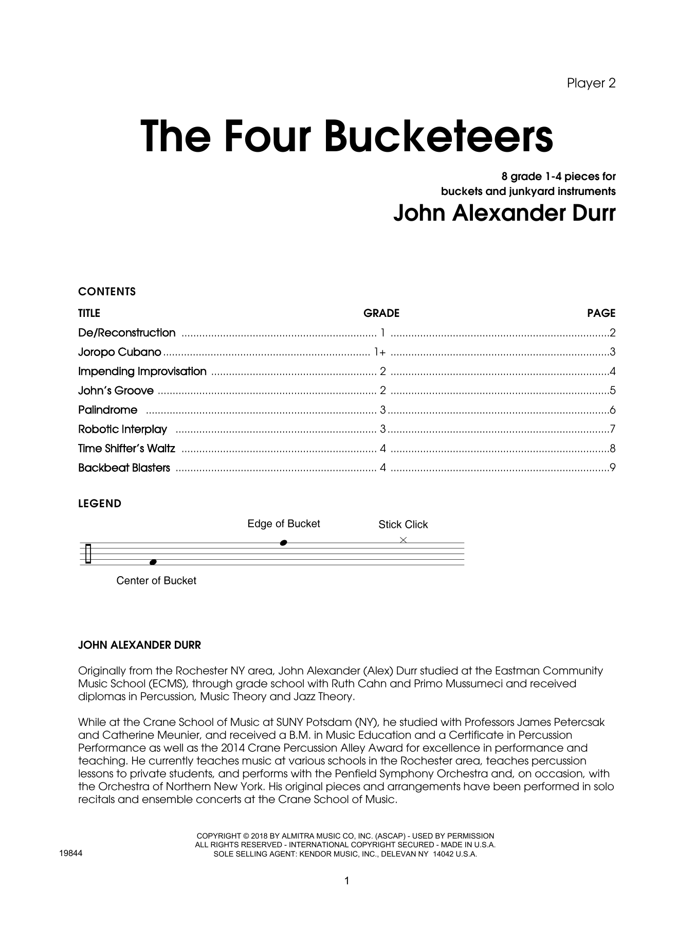 The Four Bucketeers - Percussion 2 (Percussion Ensemble) von John Durr