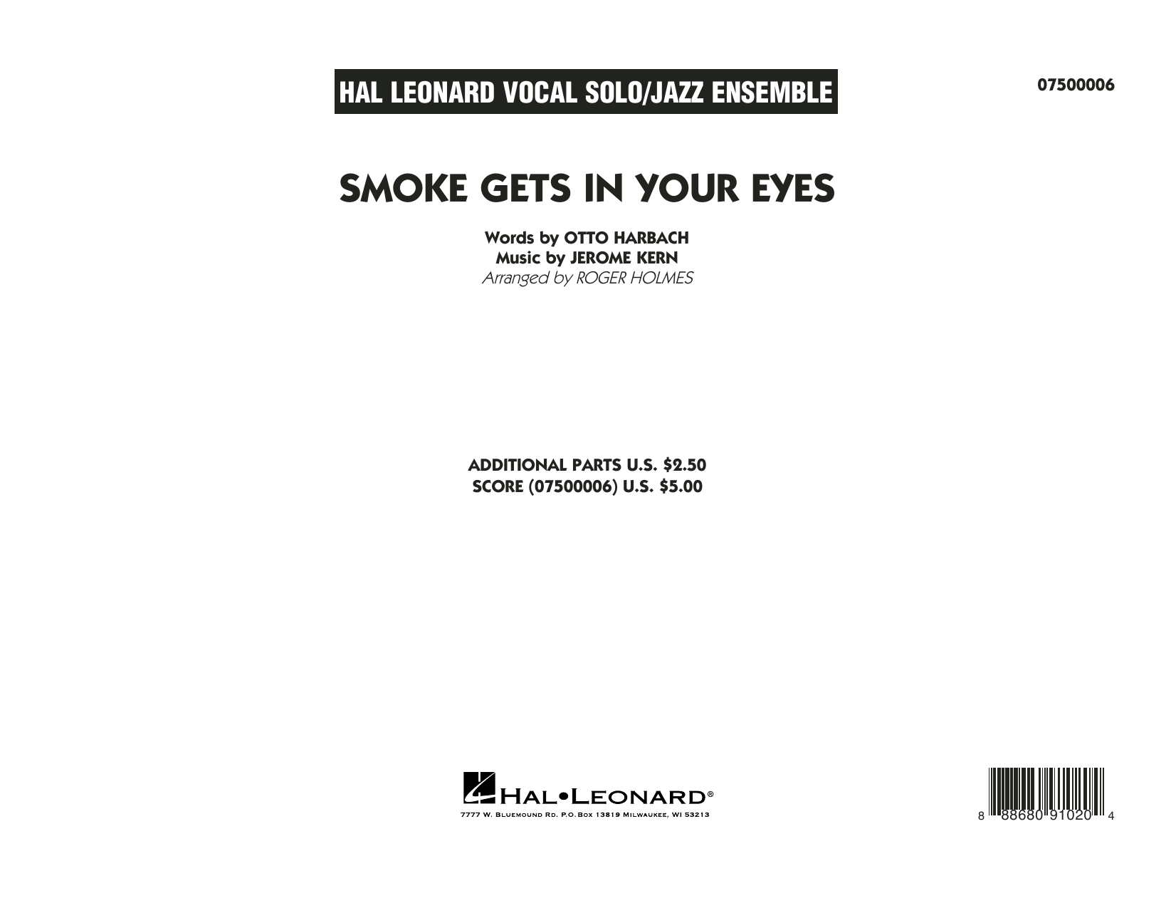 Smoke Gets In Your Eyes (arr. Roger Holmes) - Conductor Score (Full Score) (Jazz Ensemble) von The Platters