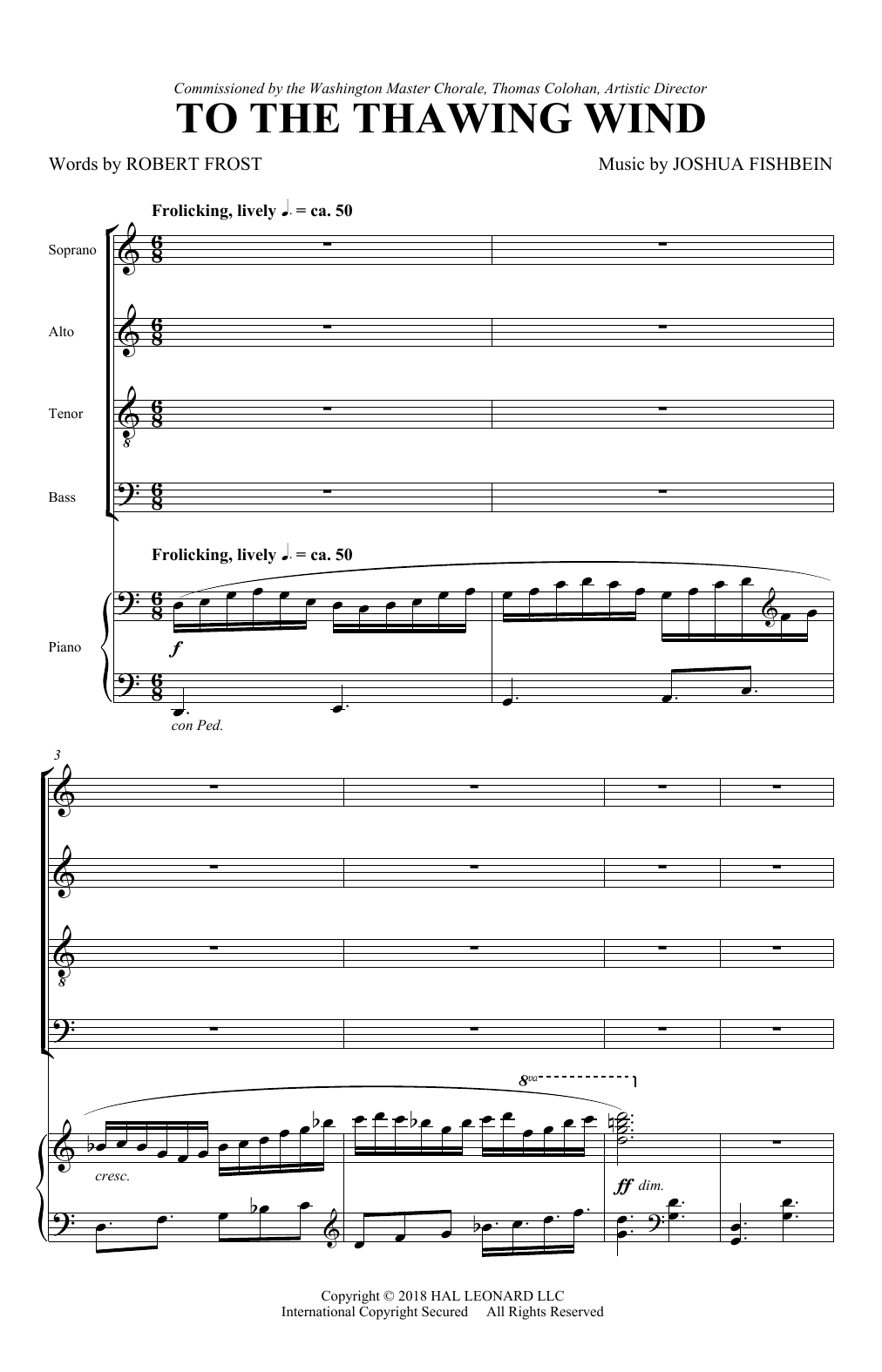 To The Thawing Wind (SATB Choir) von Joshua Fishbein