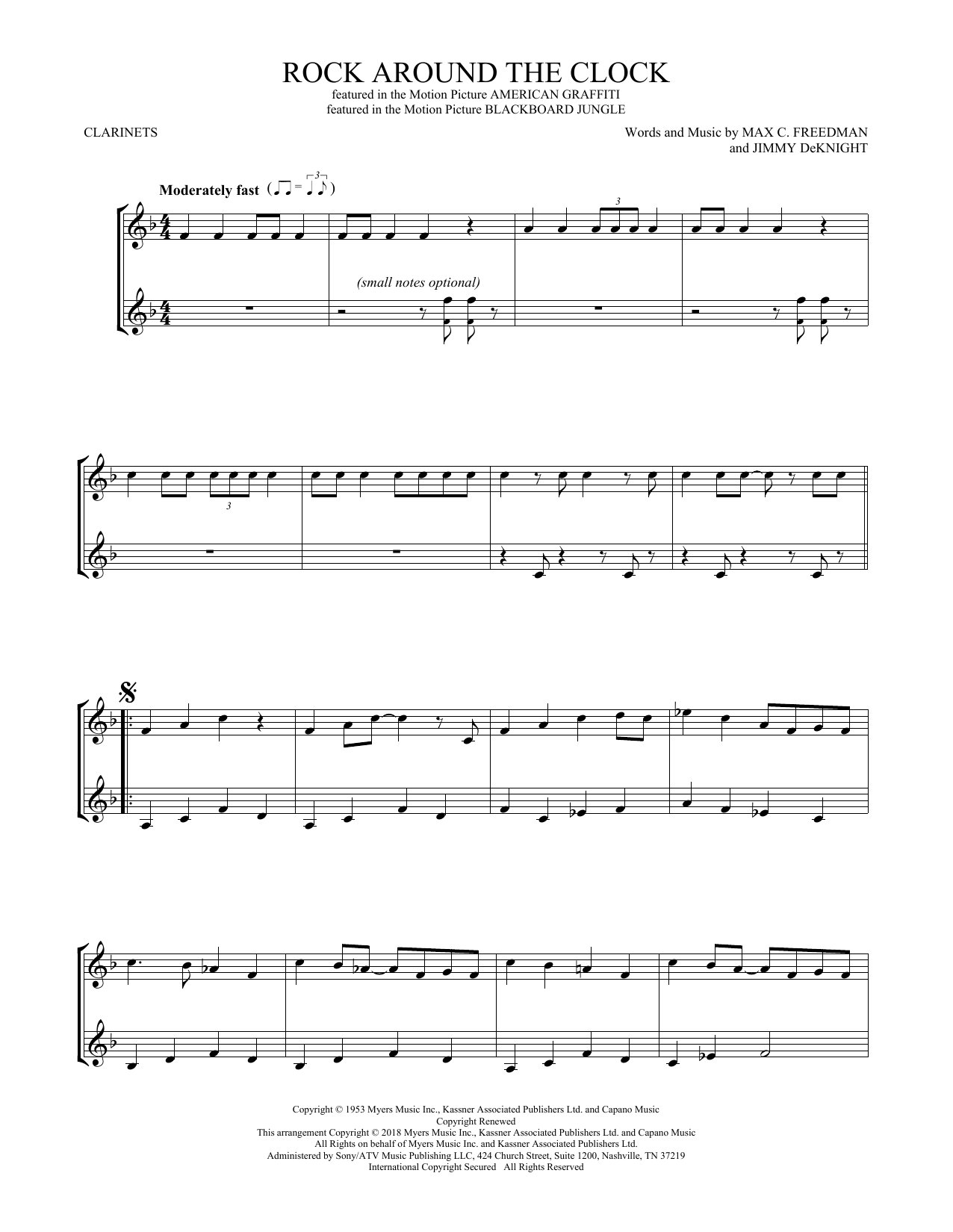 Rock Around The Clock (Clarinet Duet) von Bill Haley & His Comets
