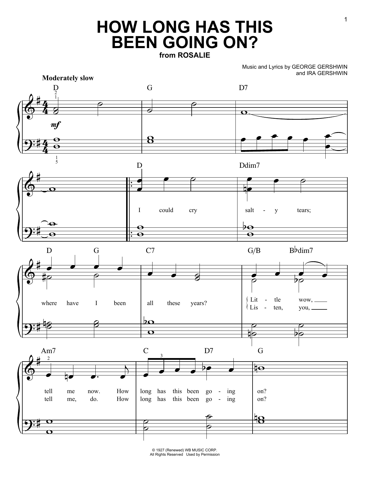 How Long Has This Been Going On? (Easy Piano) von George Gershwin