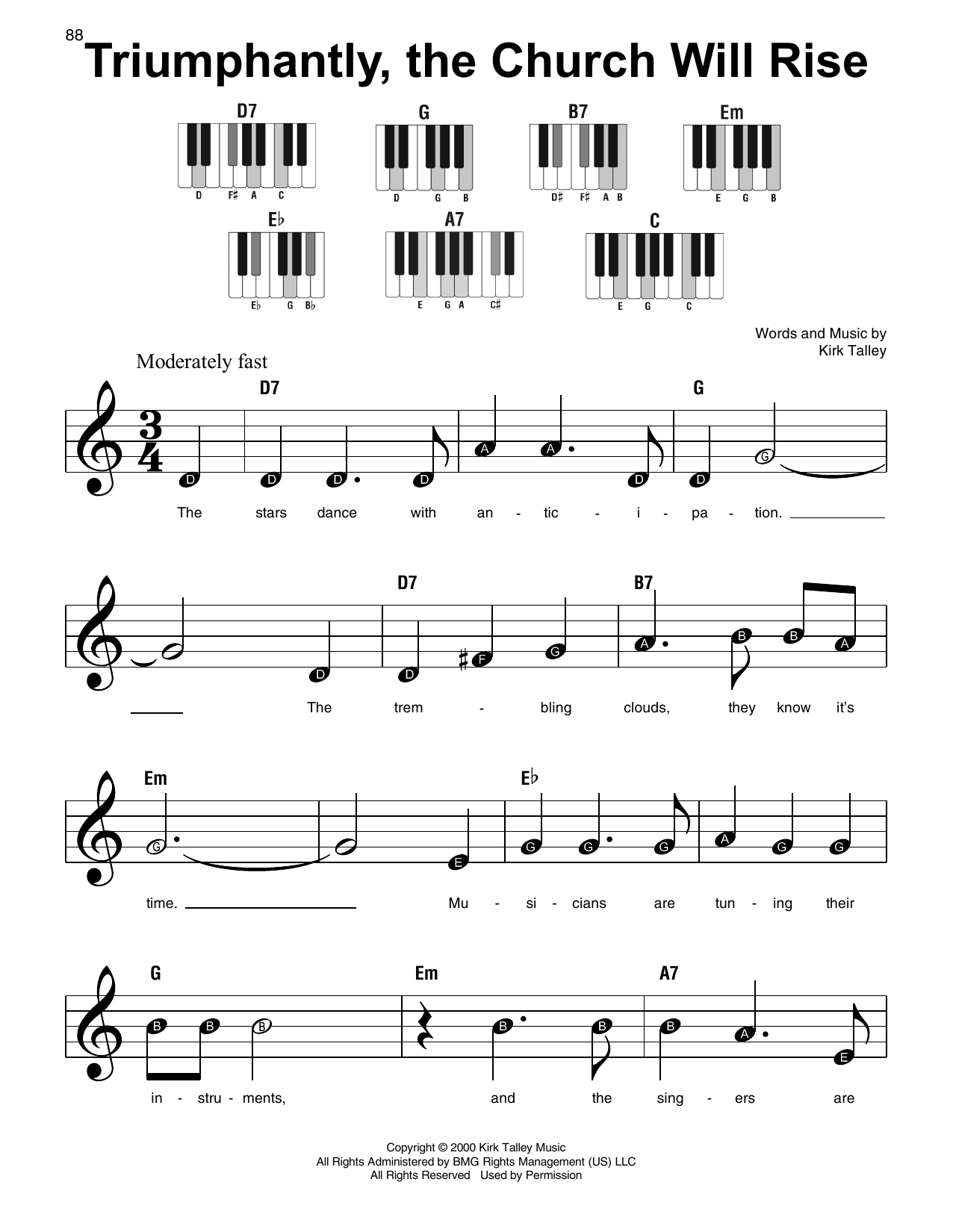 Triumphantly, The Church Will Rise (Super Easy Piano) von Kirk Talley