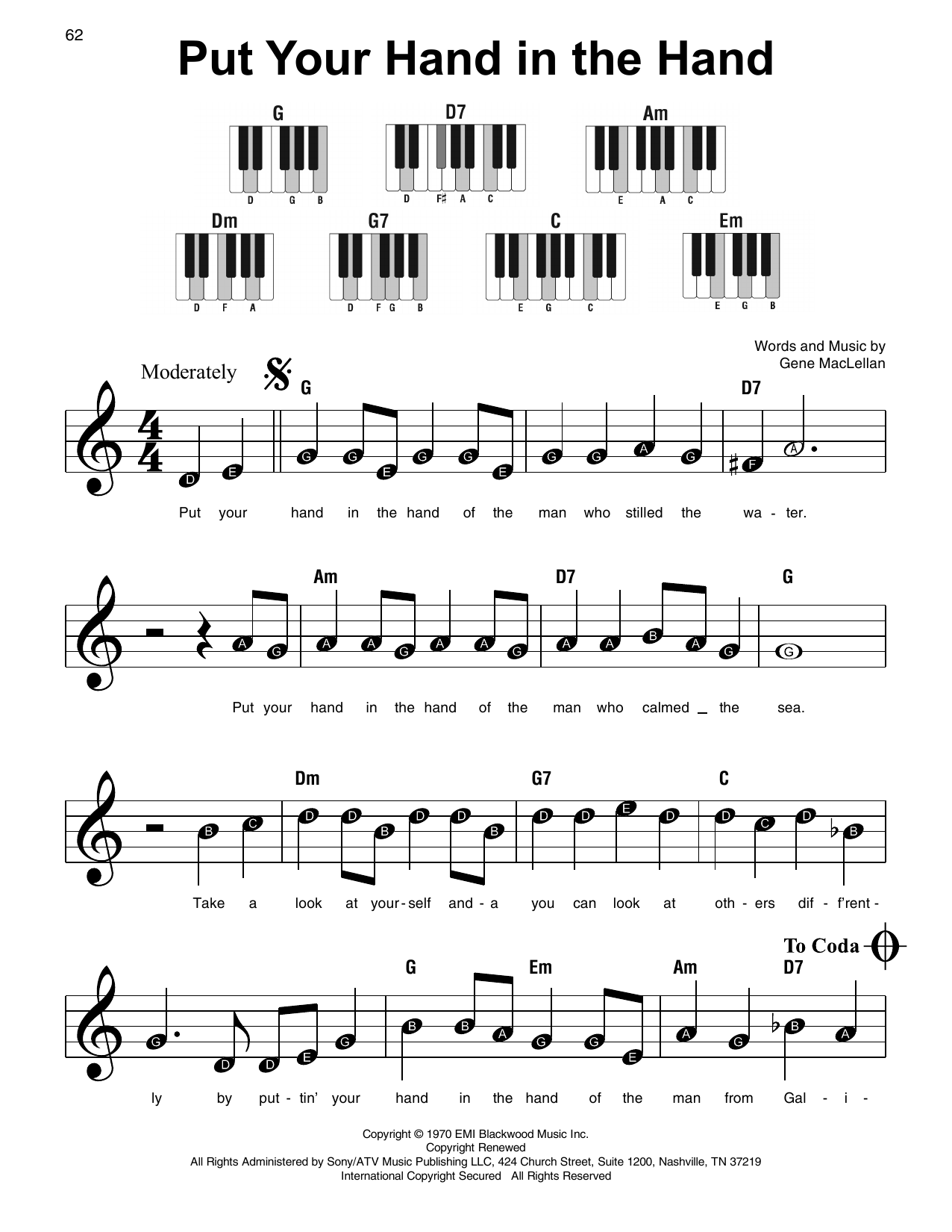 Put Your Hand In The Hand (Super Easy Piano) von Ocean