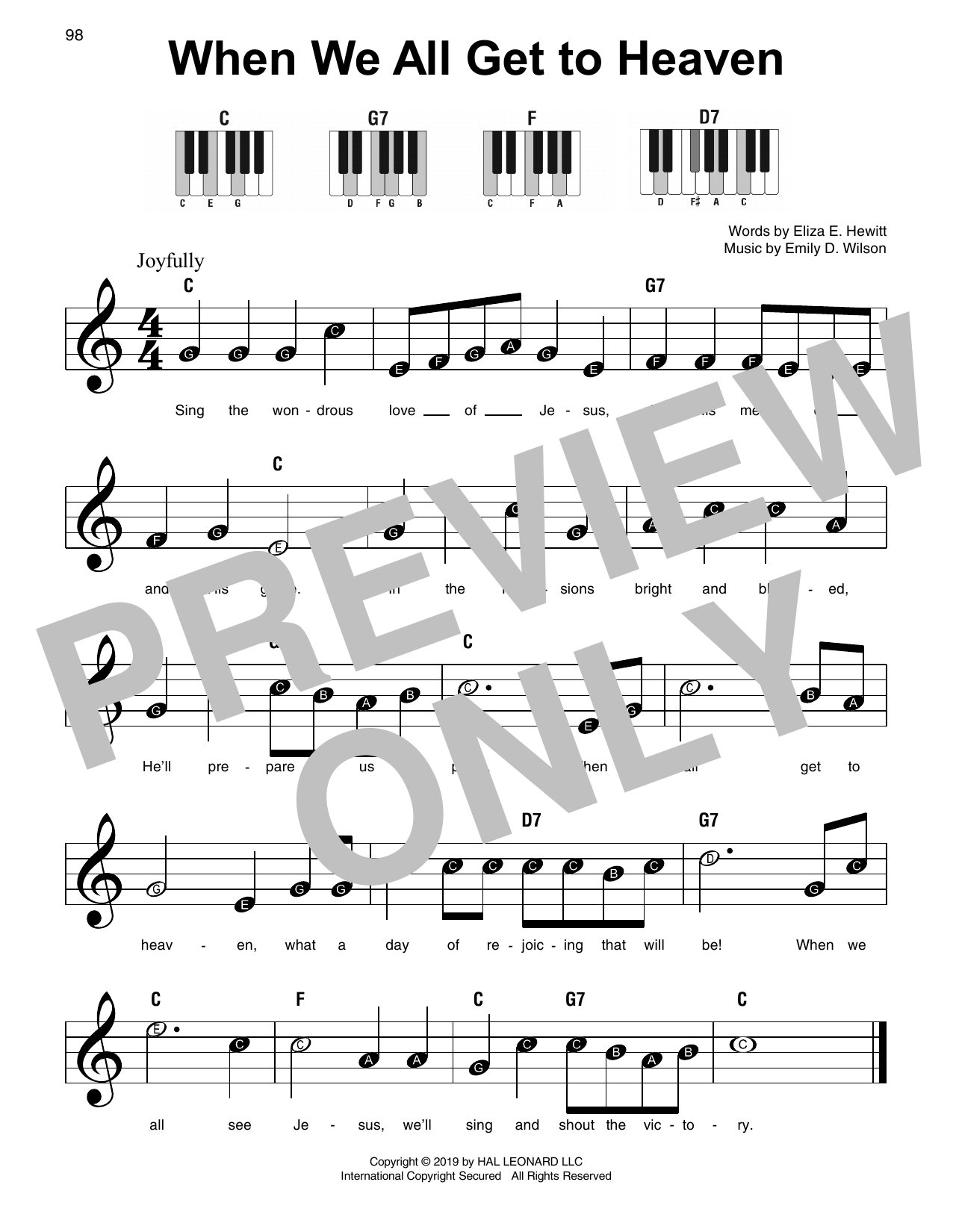 When We All Get To Heaven (Super Easy Piano) von Emily D. Wilson