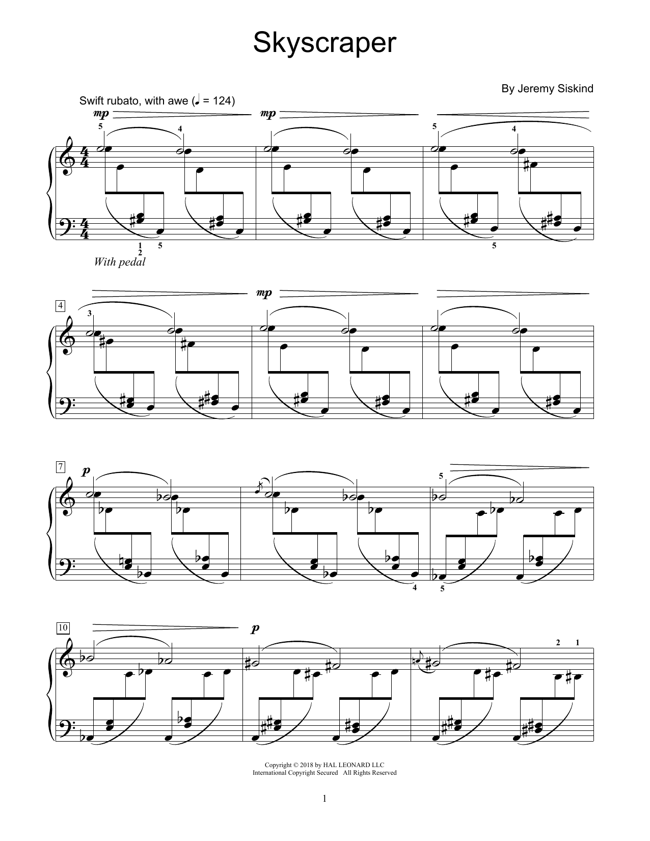 Skyscraper (Educational Piano) von Jeremy Siskind
