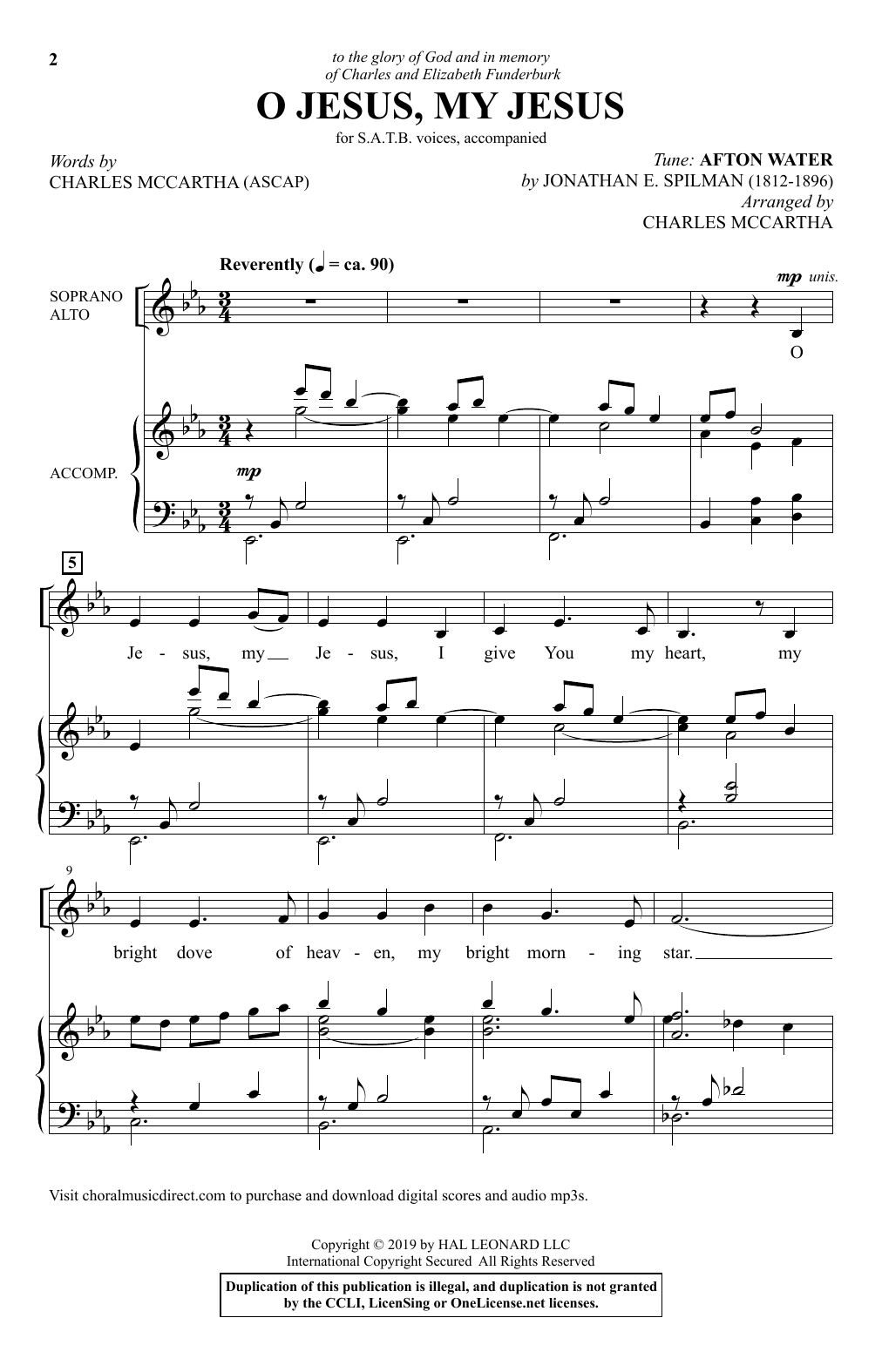 O Jesus, My Jesus (SATB Choir) von Charles McCartha