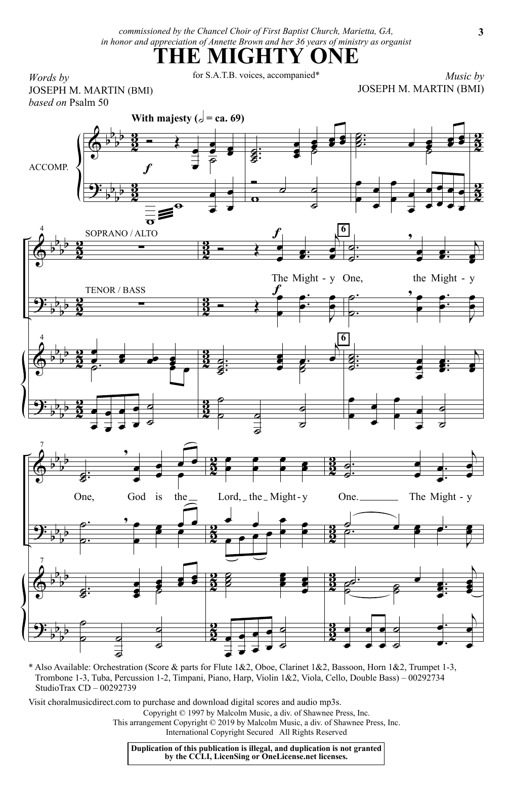 The Mighty One (SATB Choir) von Joseph M. Martin