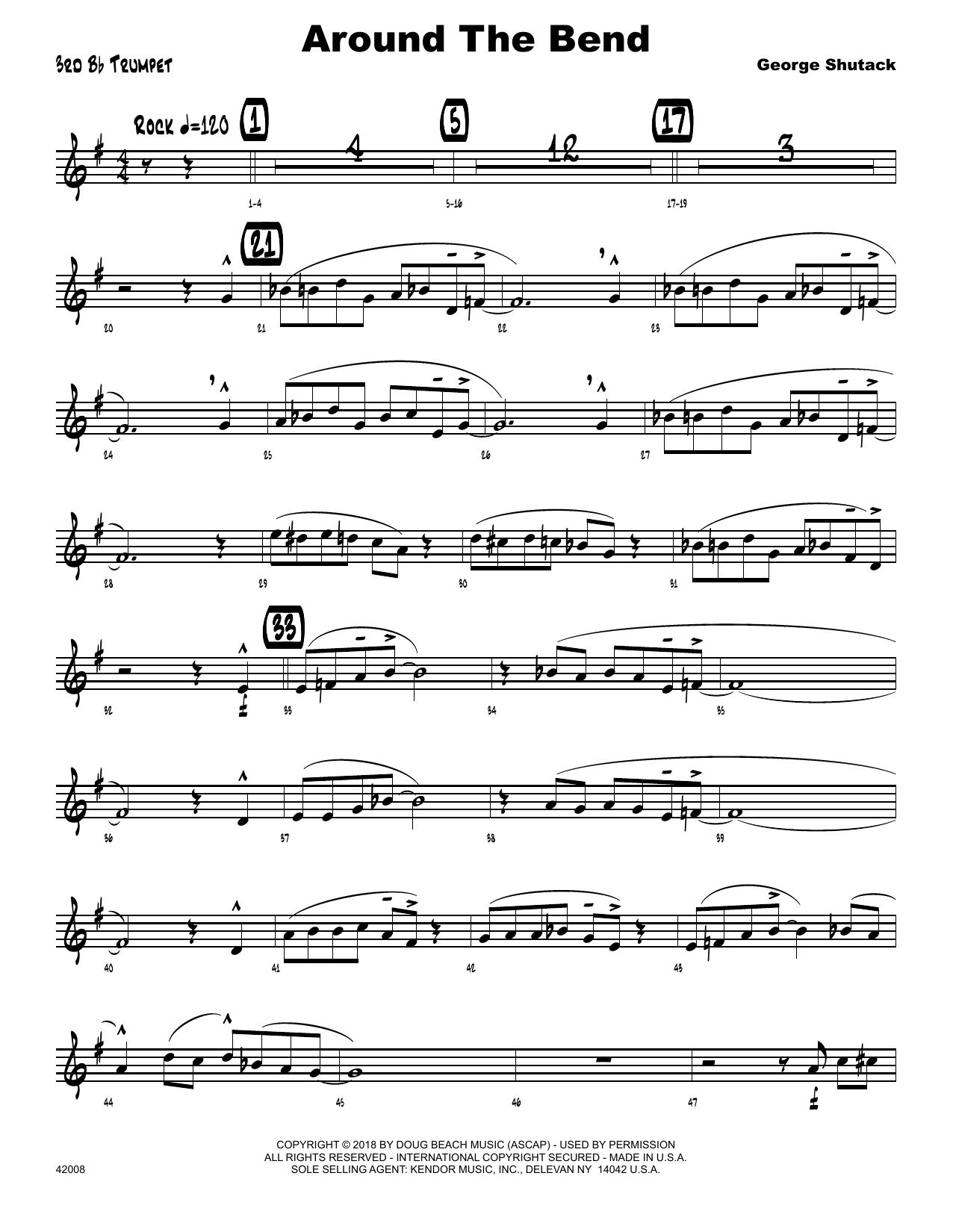 Around The Bend - 3rd Bb Trumpet (Jazz Ensemble) von George Shutack