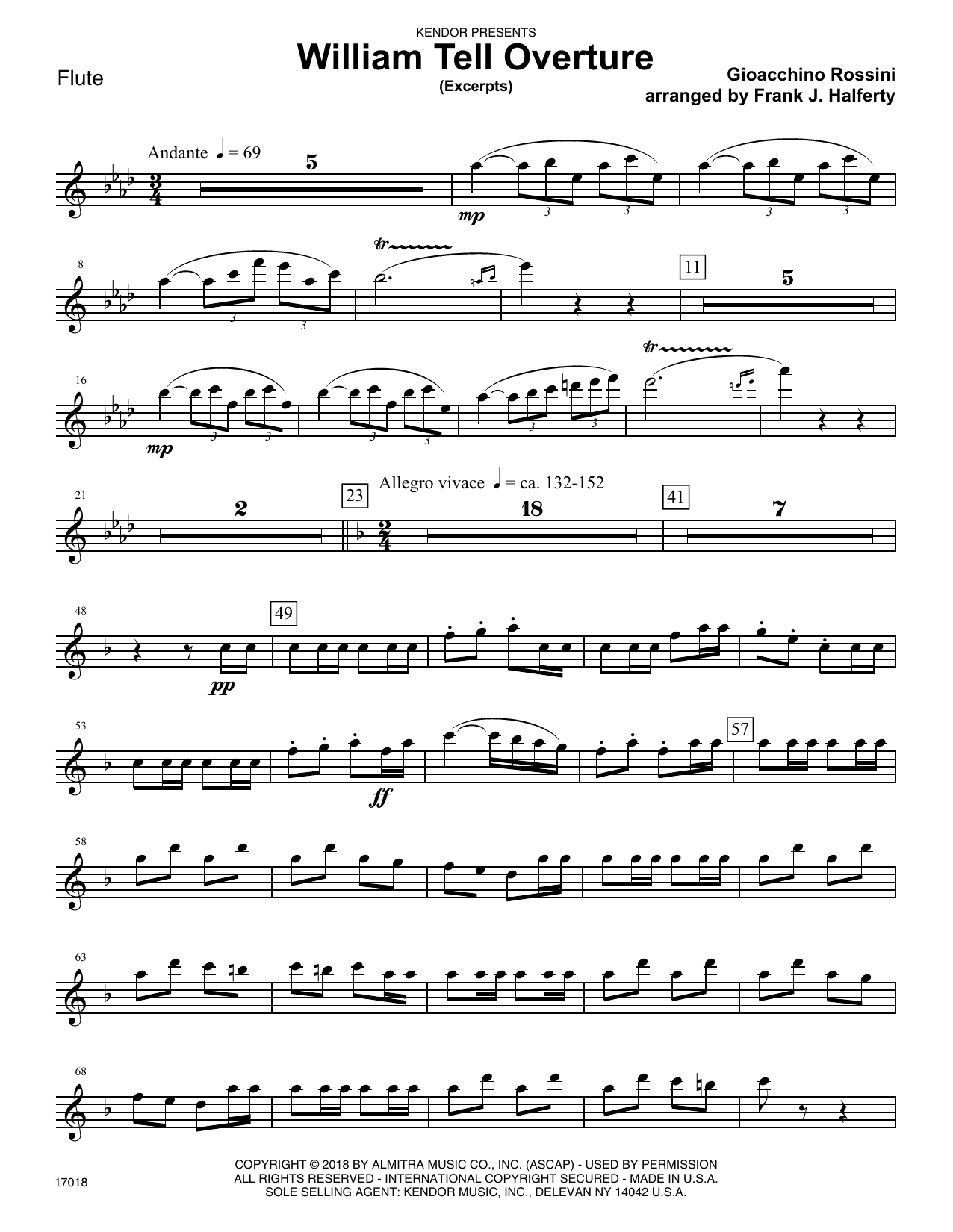 William Tell Overture (excerpts) (arr. Frank J. Halferty) - Flute (Woodwind Ensemble) von Gioacchino Rossini