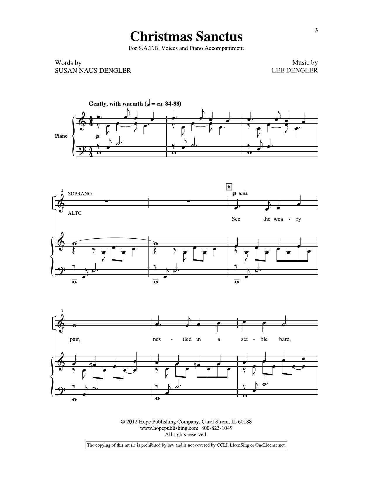 Christmas Sanctus (SATB Choir) von Lee Dengler