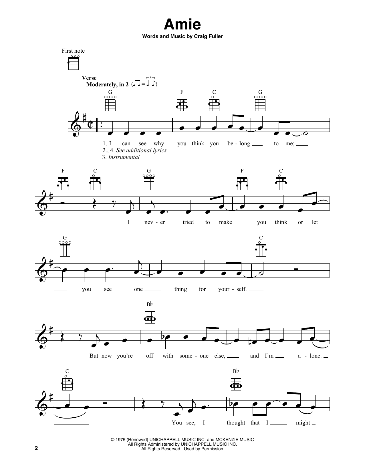 Amie (Banjo Tab) von Pure Prairie League