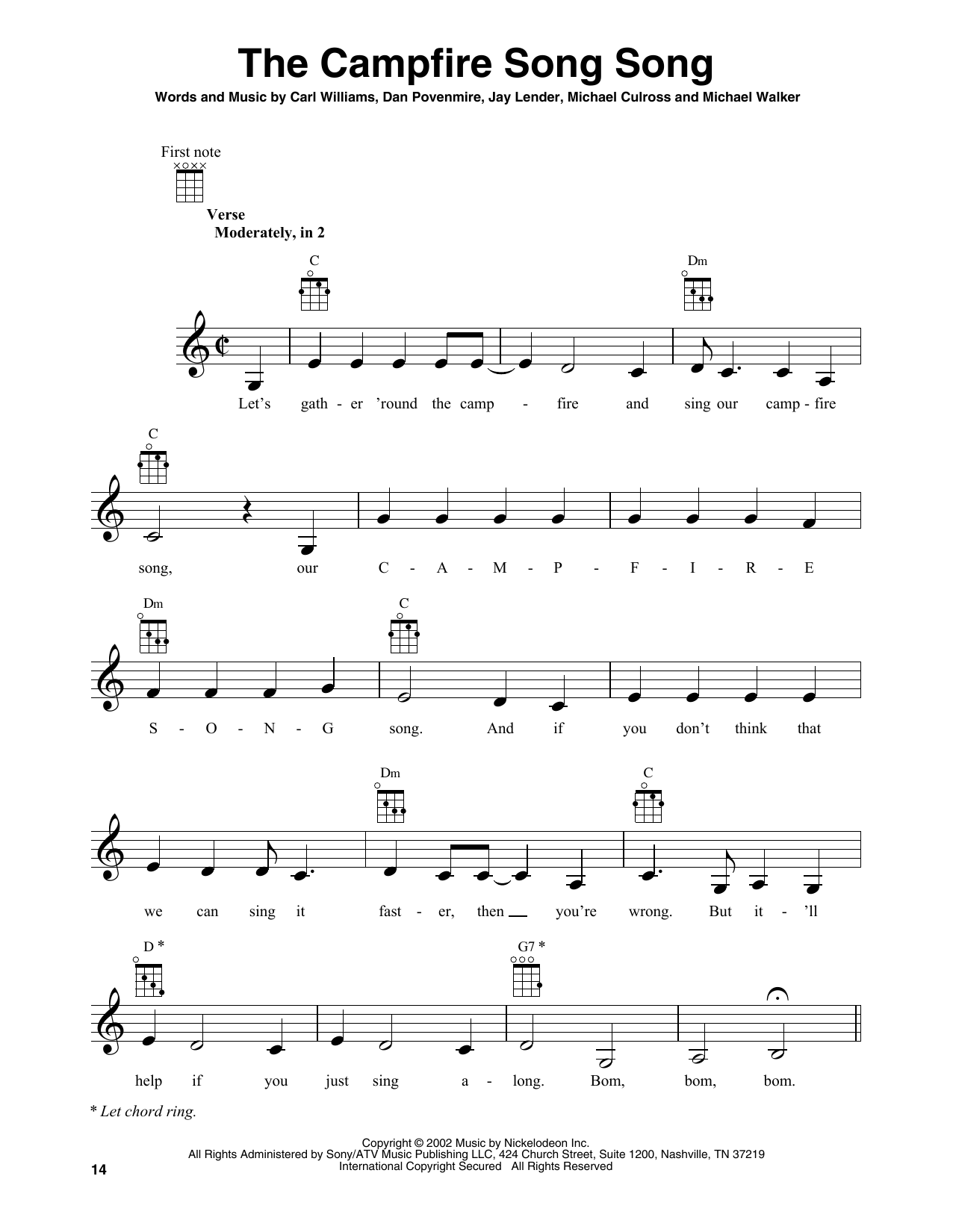 The Campfire Song Song (Banjo Tab) von Carl Williams