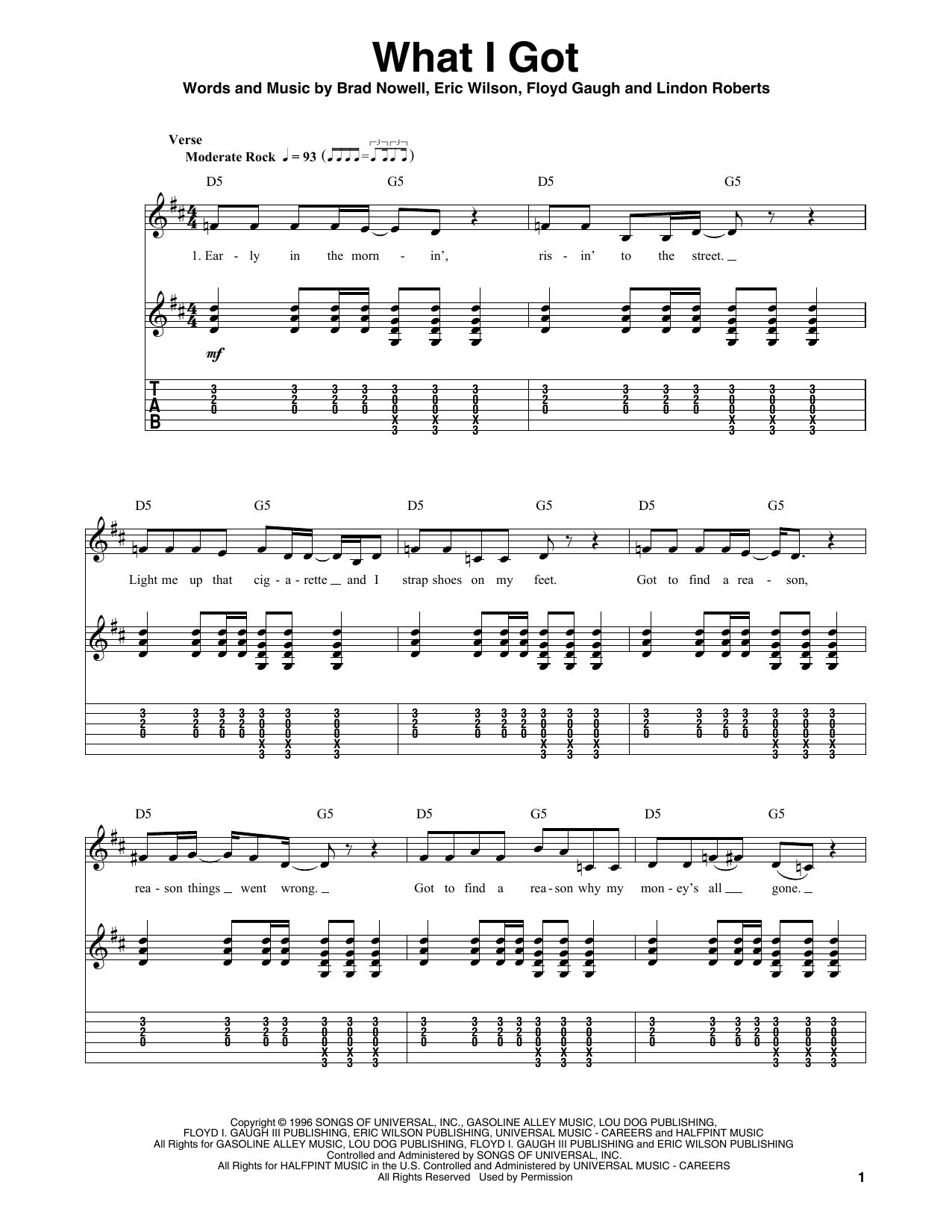 What I Got (Guitar Tab (Single Guitar)) von Sublime
