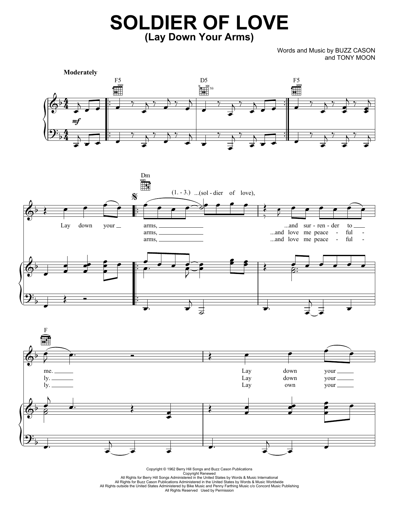 Soldier Of Love (Lay Down Your Arms) (Piano, Vocal & Guitar Chords (Right-Hand Melody)) von The Beatles