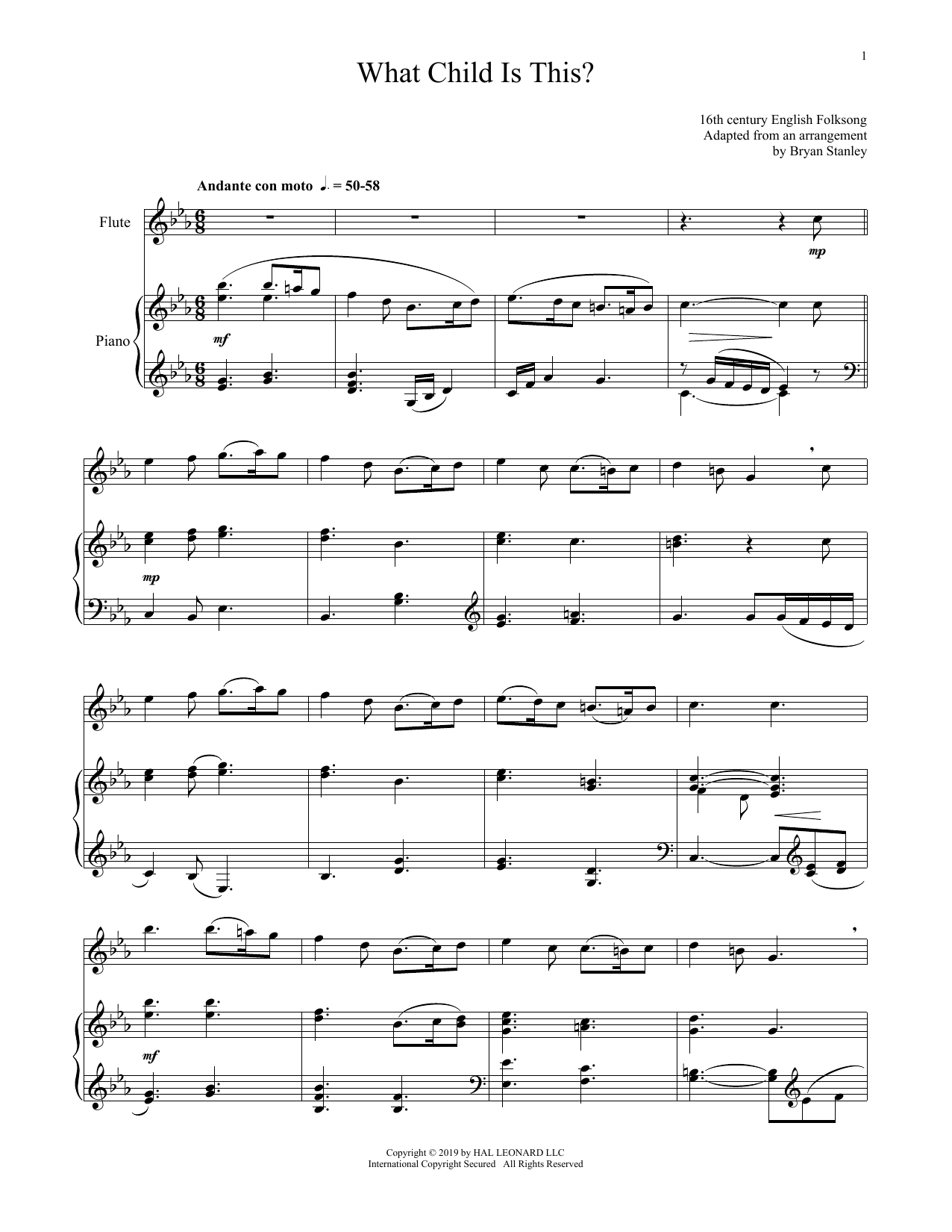 What Child Is This? (Flute and Piano) von William C. Dix