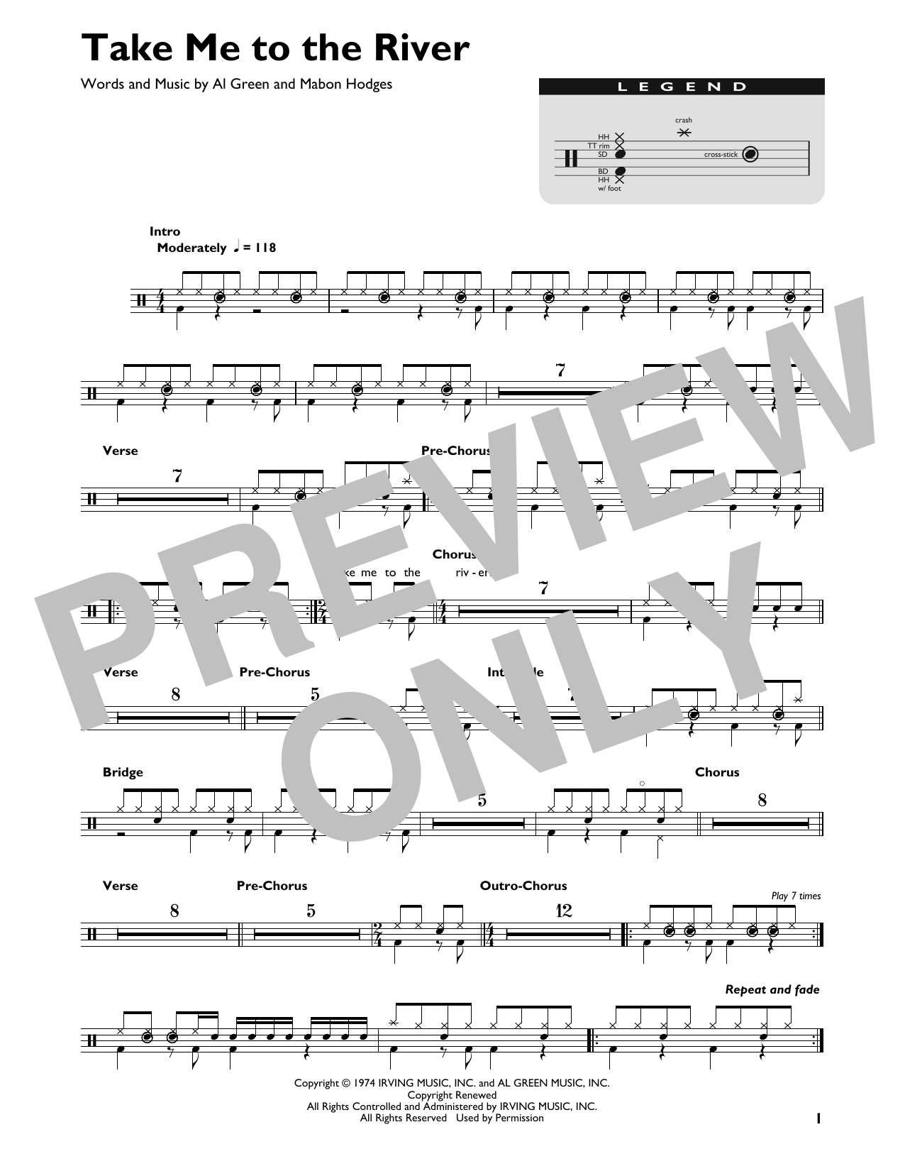 Take Me To The River (Drum Chart) von Al Green