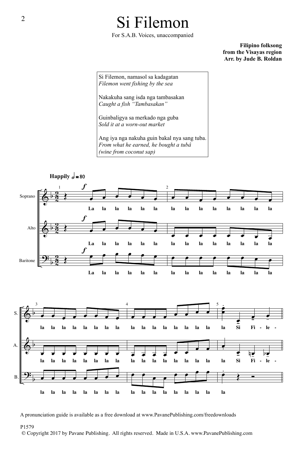 Si Filemon (SAB Choir) von Jude B. Roldan