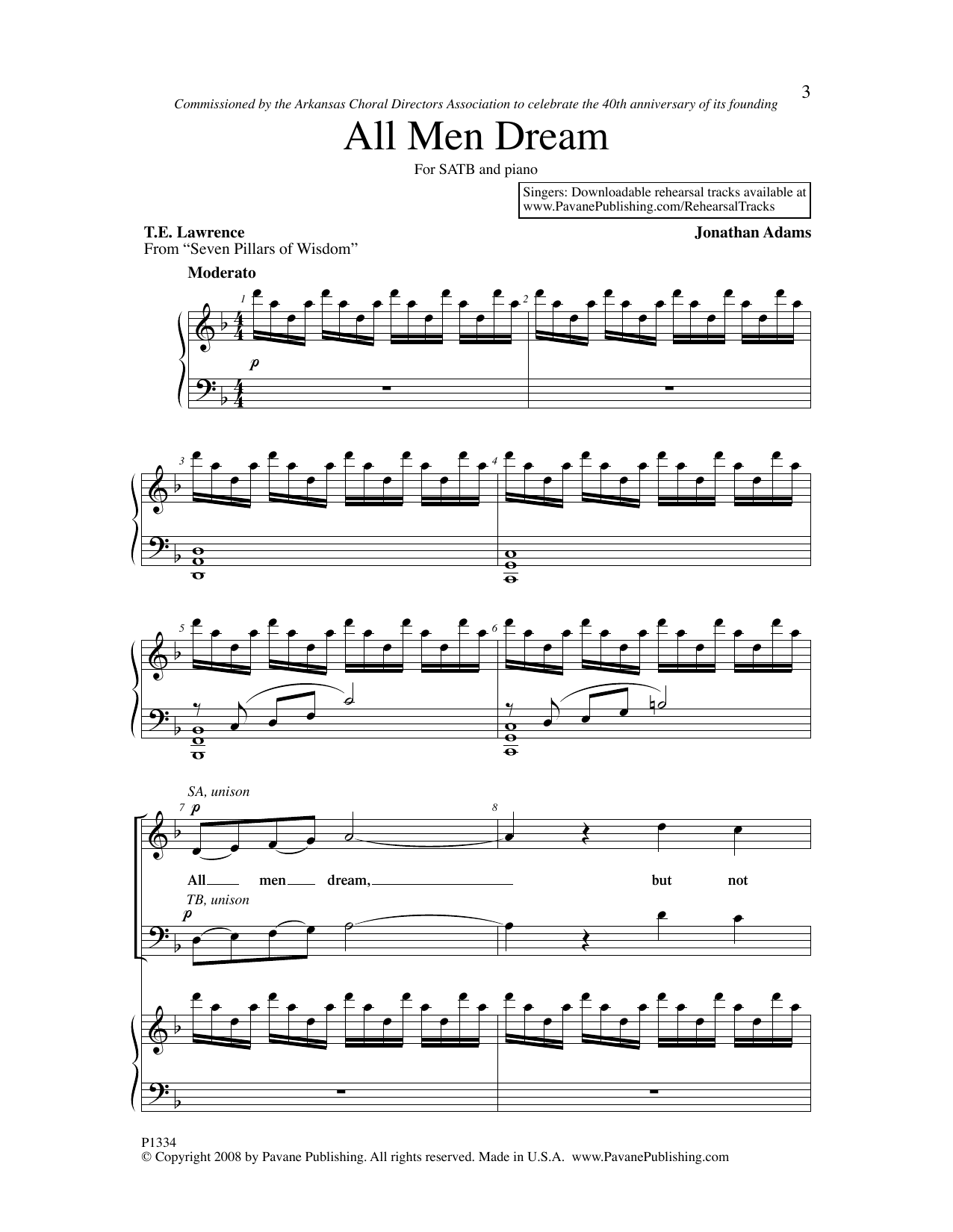 All Men Dream (SATB Choir) von Jonathan Adams