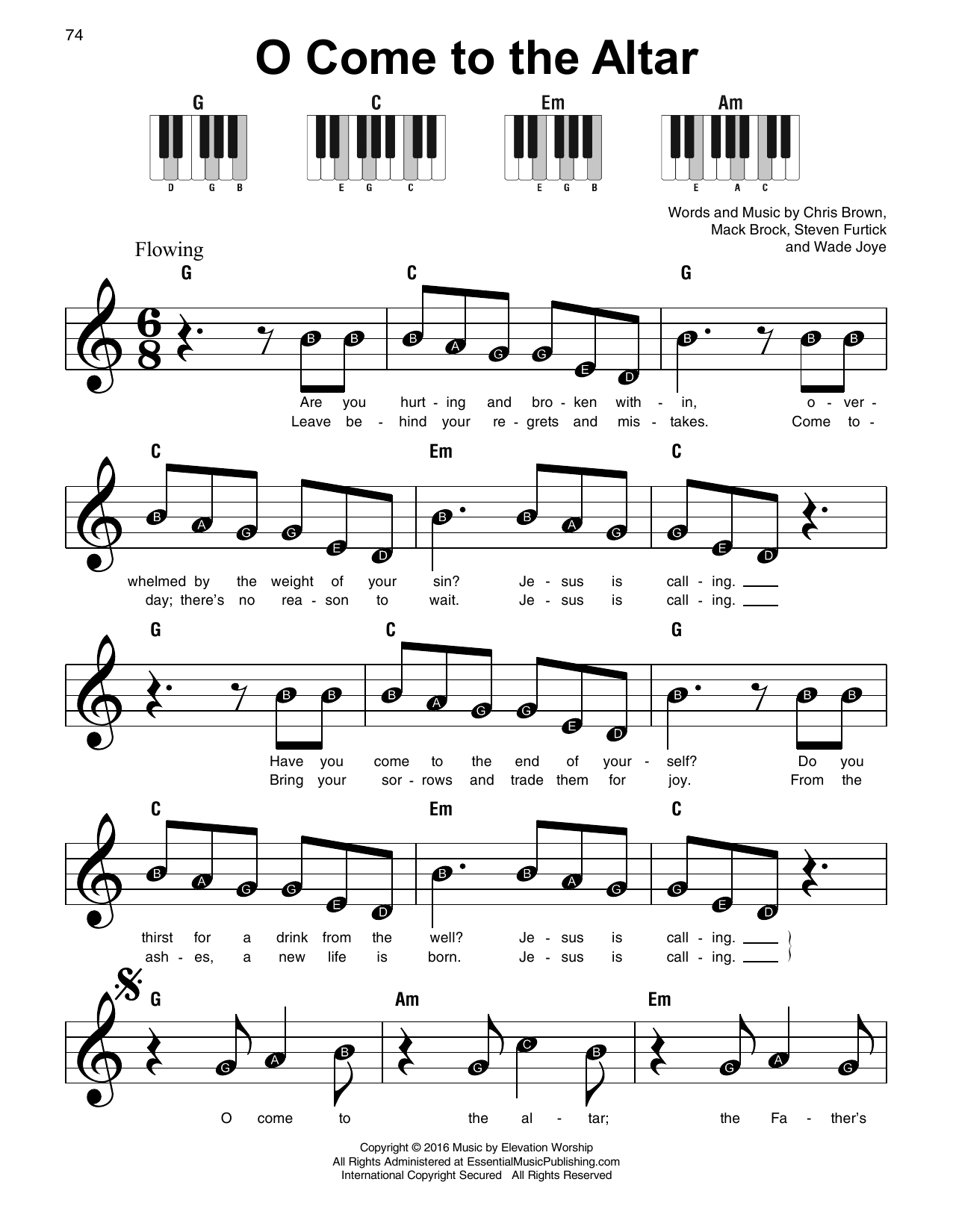 O Come To The Altar (Super Easy Piano) von Elevation Worship