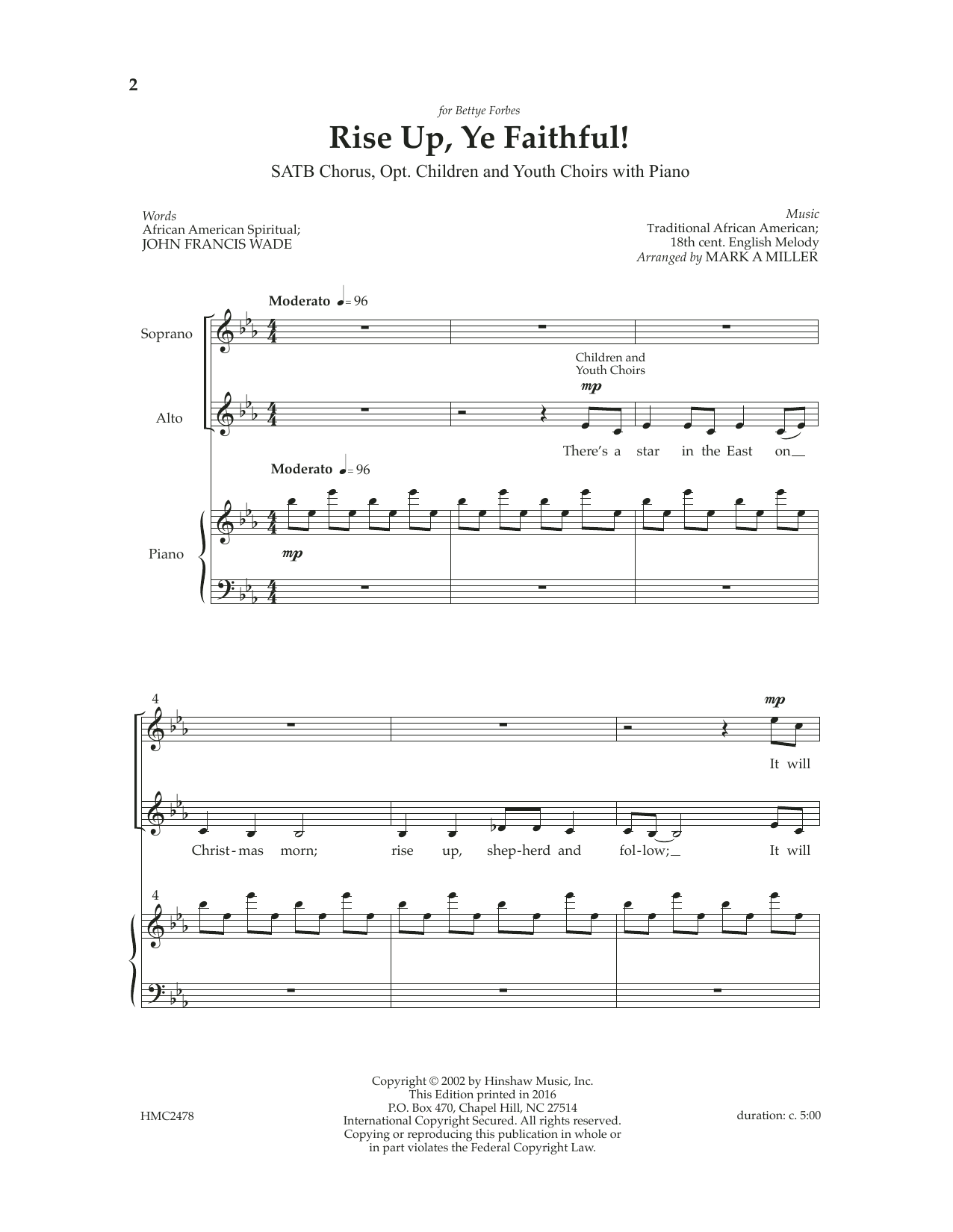 Rise Up, Ye Faithful (SATB Choir) von Mark A. Miller