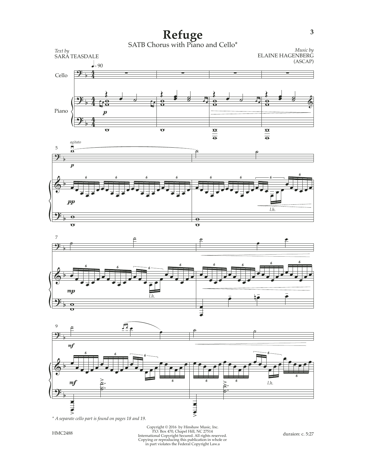 Refuge (SATB Choir) von Elaine Hagenberg