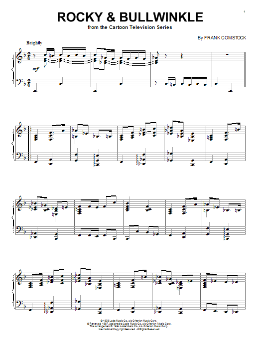 Rocky & Bullwinkle (Piano Solo) von Frank Comstock