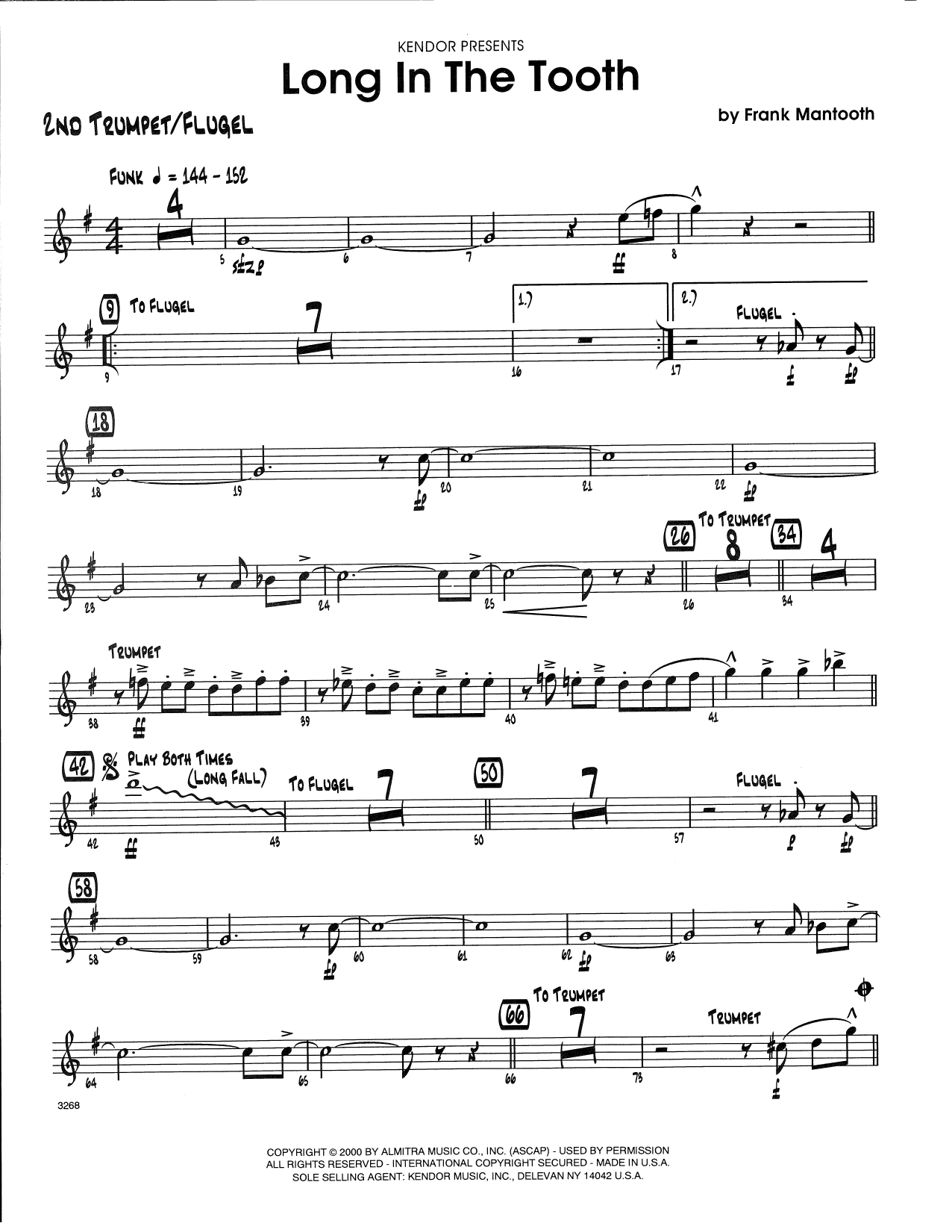 Long In The Tooth - 2nd Bb Trumpet (Jazz Ensemble) von Frank Mantooth
