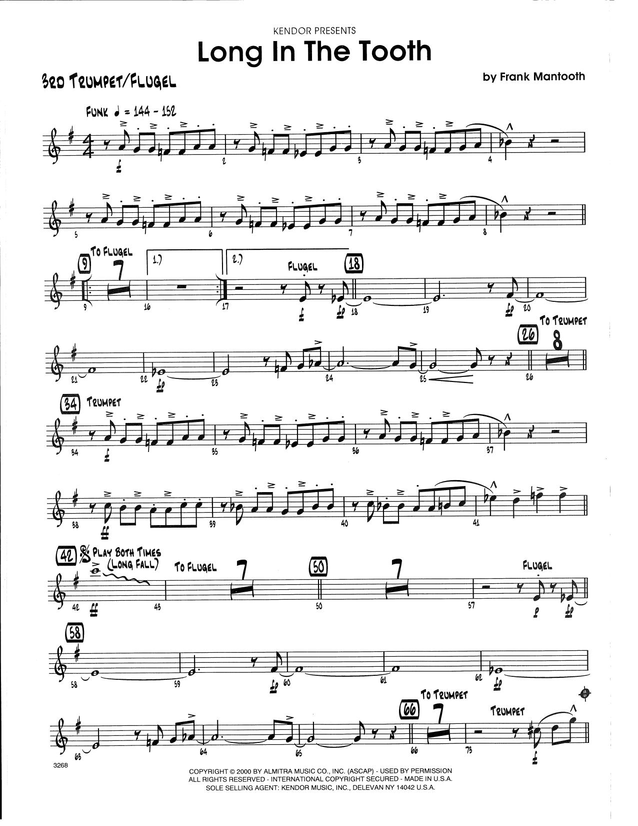 Long In The Tooth - 3rd Bb Trumpet (Jazz Ensemble) von Frank Mantooth