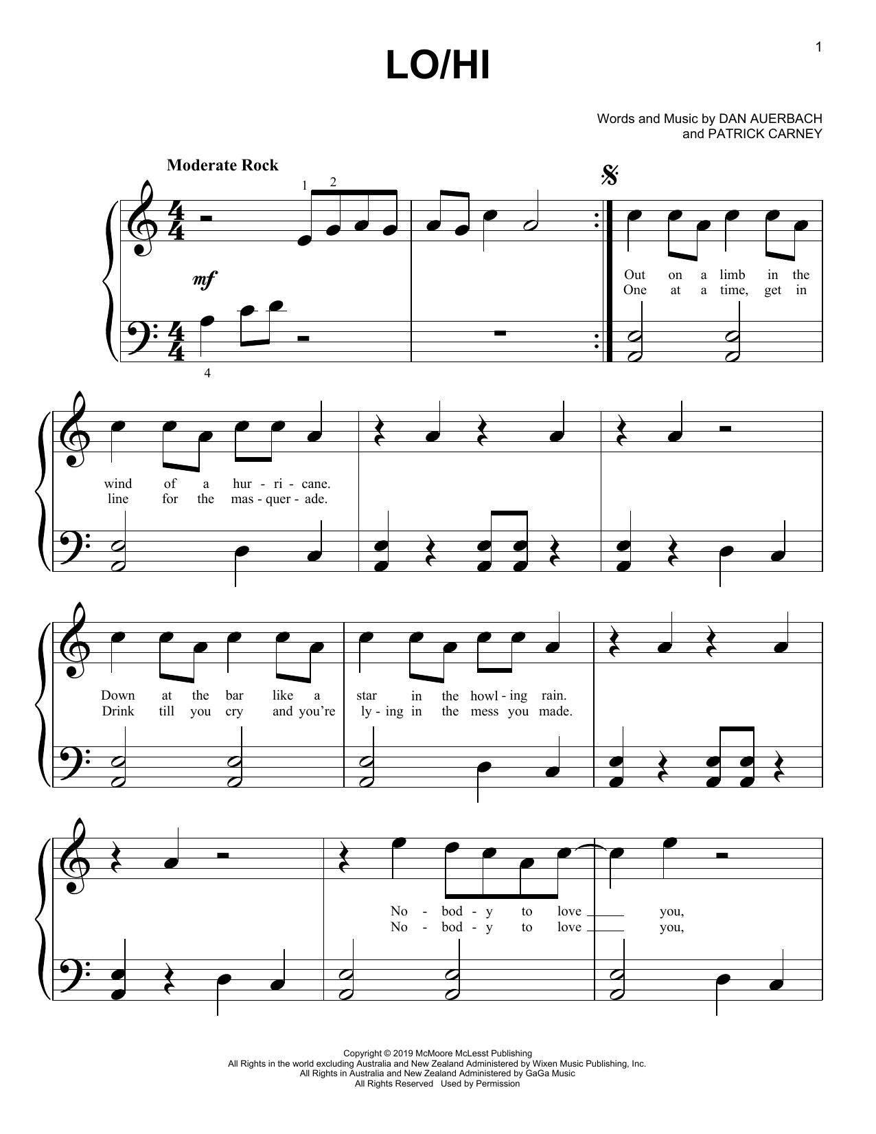 Lo/Hi (Big Note Piano) von The Black Keys