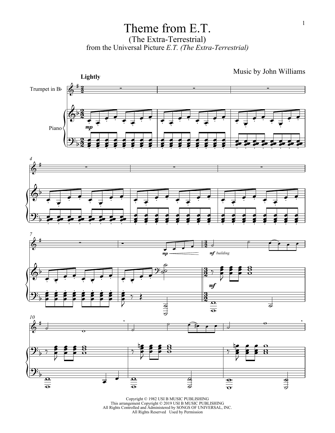 Theme From E.T. (The Extra-Terrestrial) (Trumpet and Piano) von John Williams
