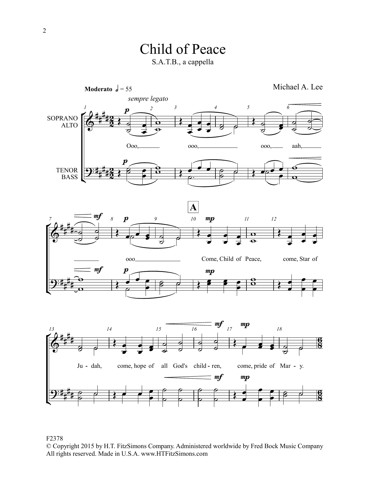 Child Of Peace (SATB Choir) von Michael Lee
